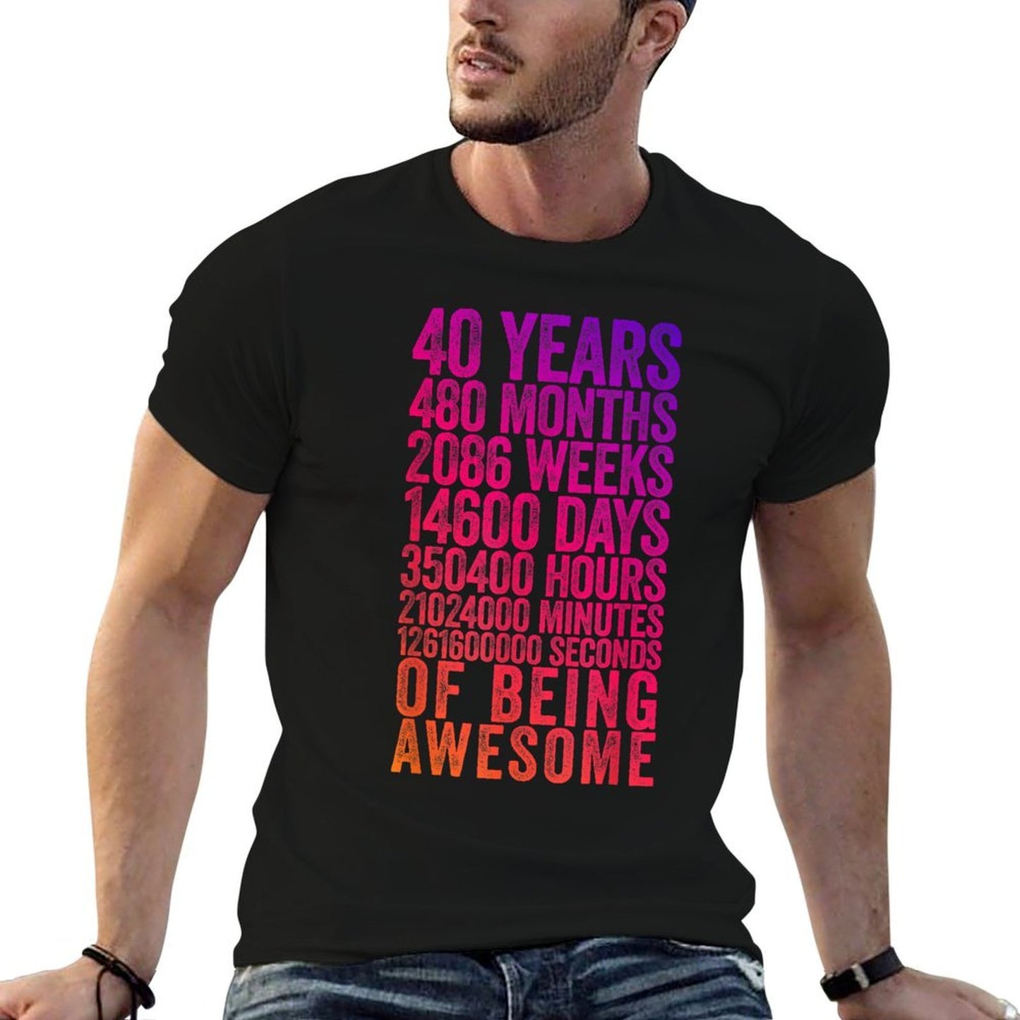 Funny 40th Birthday Old Meter Funny 40 Year Old Gifts Vintage-inspired T-Shirt