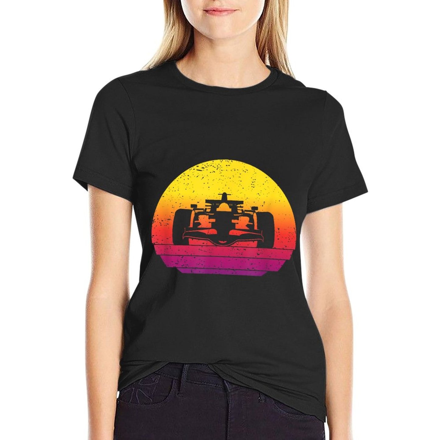 Racing Car Retro Style Vintage Trendy Pattern T-Shirt