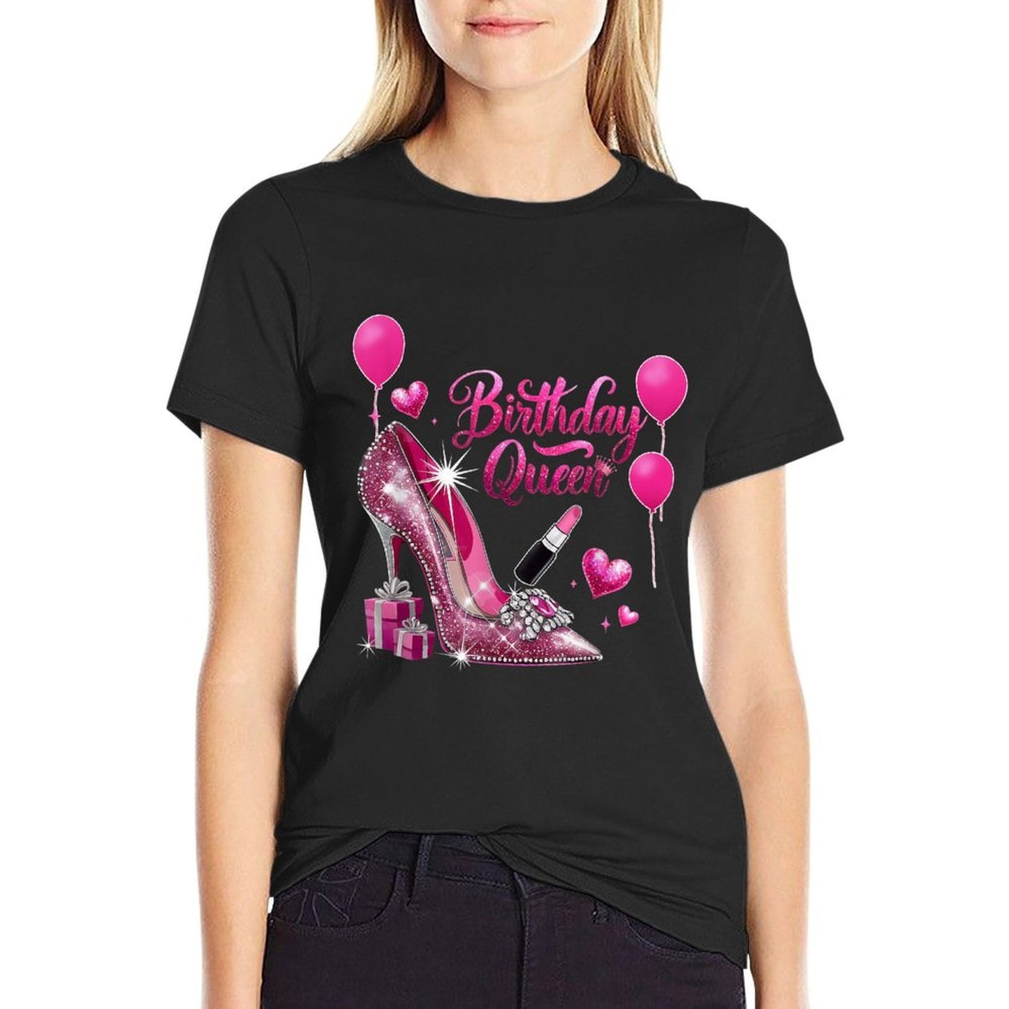 Birthday Queen Crown High Heel Birthday Party Girl Women Classic T-Shirt