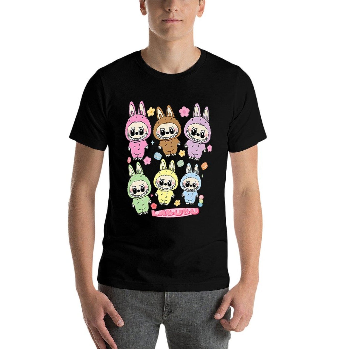 Funny Labubu Lover Cute Labubu The Monsters Women Premium Heathered Texture T-Shirt