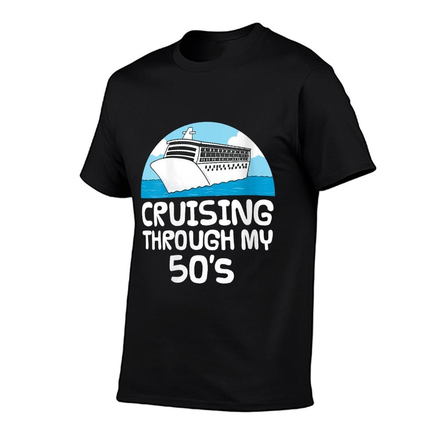 Womens Cruising Through My 50's, Cruise Ship 50th Birthday Vacation Vintage-inspired T-Shirt