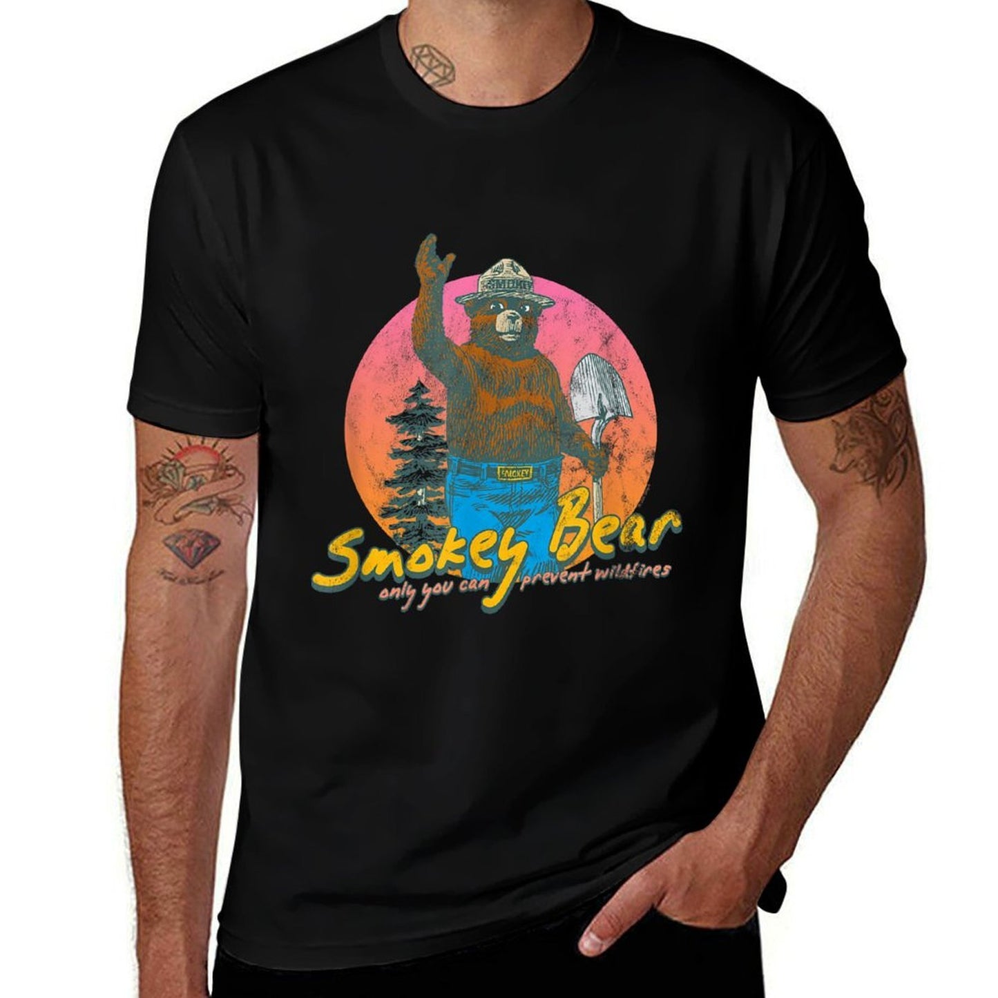 Ripple Junction X Smokey Bear Retro Smokey Bear Quick-drying T-Shirt