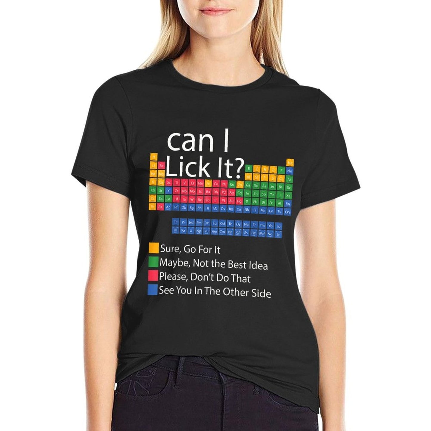 Can I Lick It Funny 100 Days of School Periodic Table Classic T-Shirt
