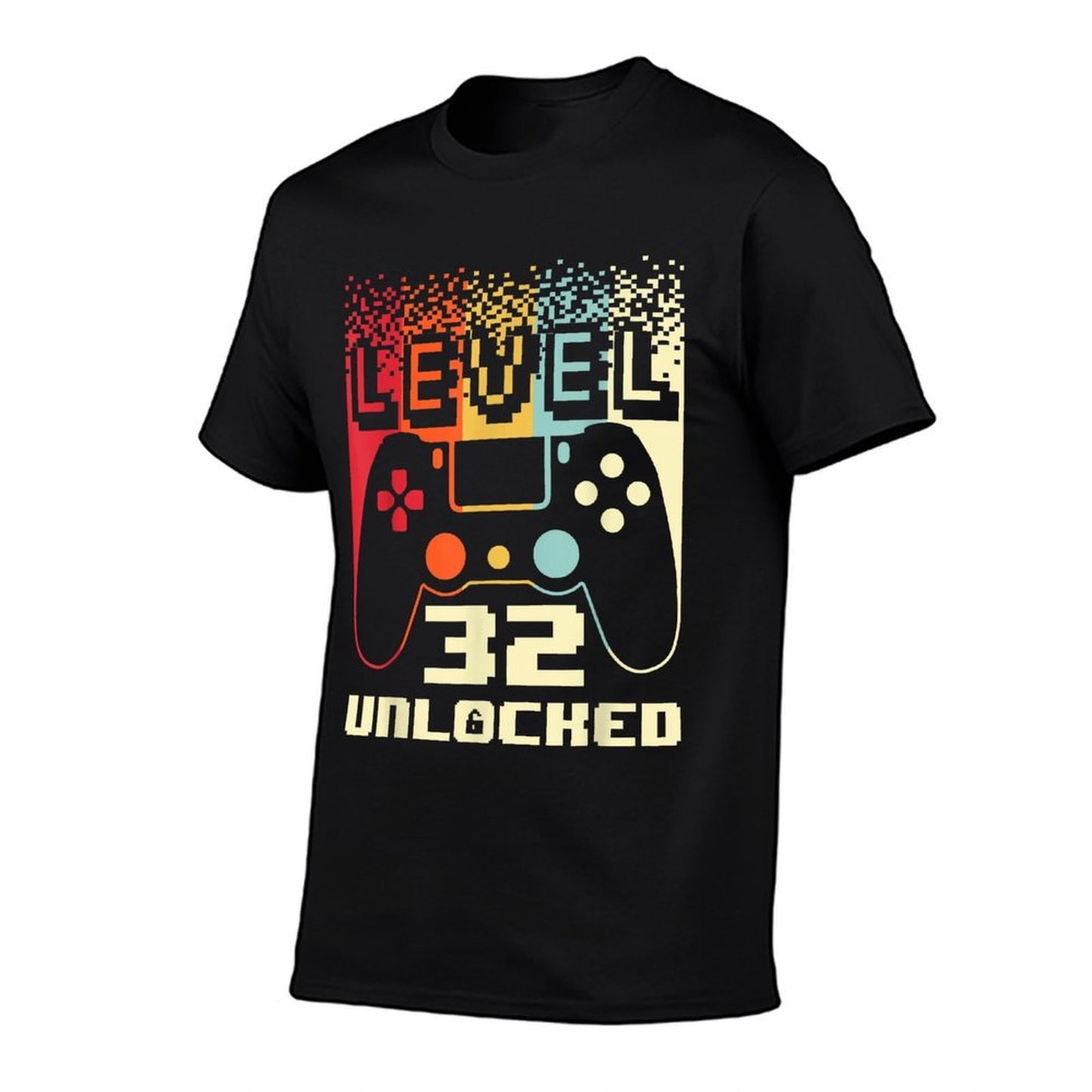 32nd Birthday For Men Level 32 Unlocked Gamer 32 Year Old Relaxed-fit T-Shirt