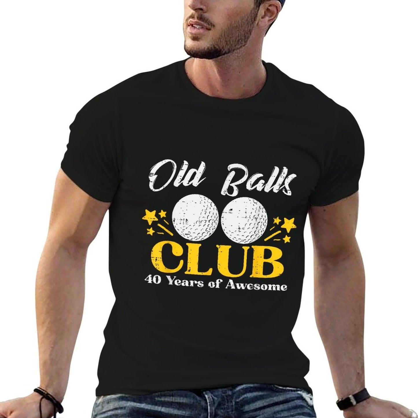Old Balls Club Golf 40 Years Awesome 40th Birthday Men Odor-resistant T-Shirt