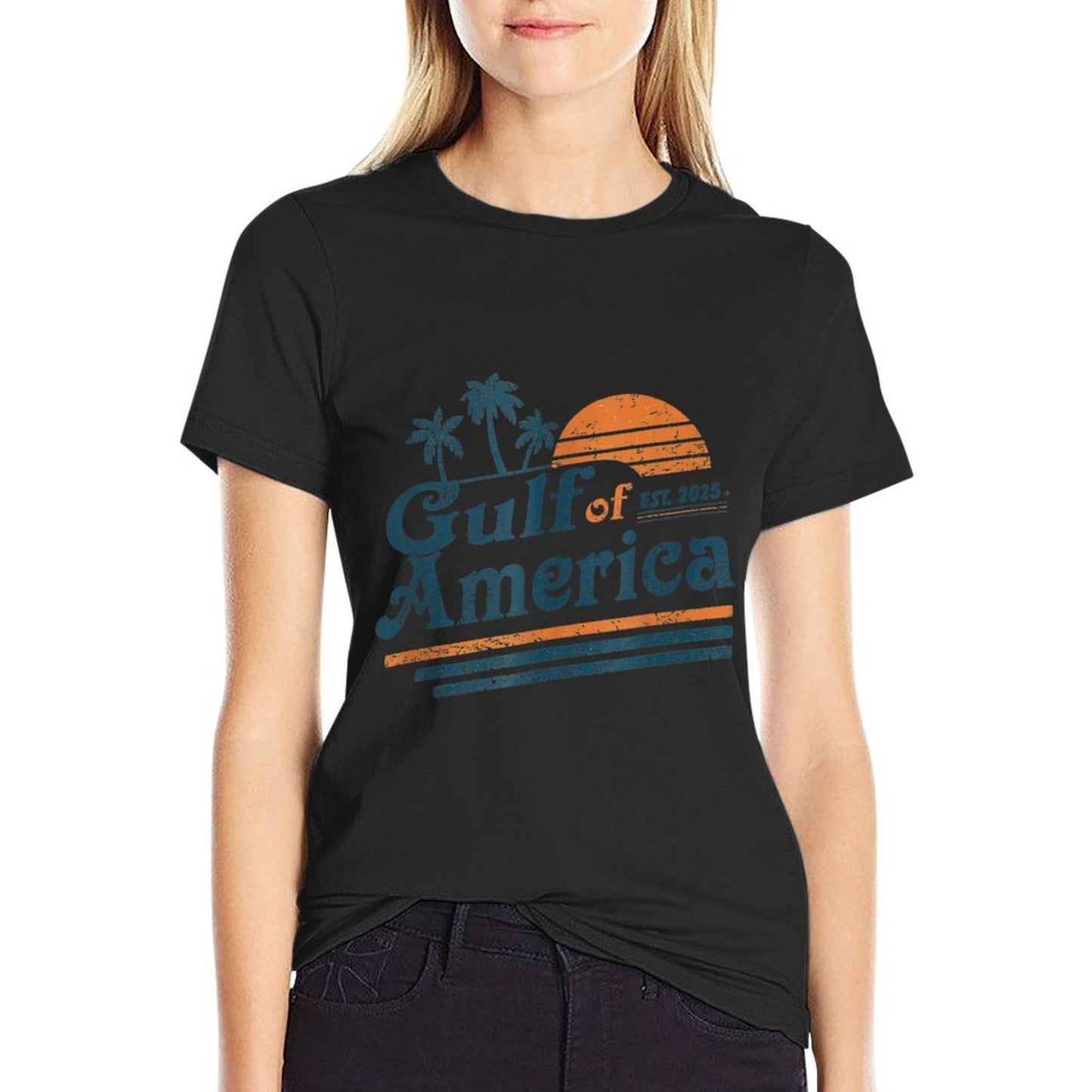 Gulf of America Patriot Inspired Tank Slim-fit Cut T-Shirt