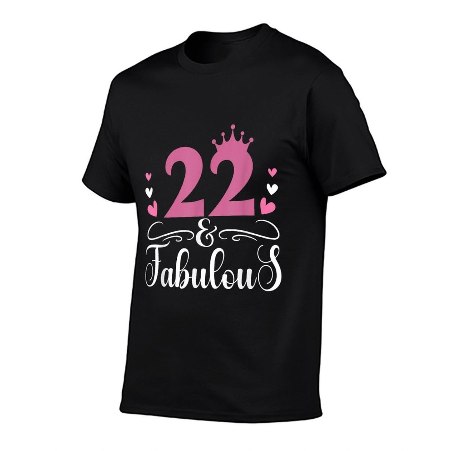 22 & Fabulous Queen Crown 22 Year Old 22nd Birthday Trendy Pattern T-Shirt