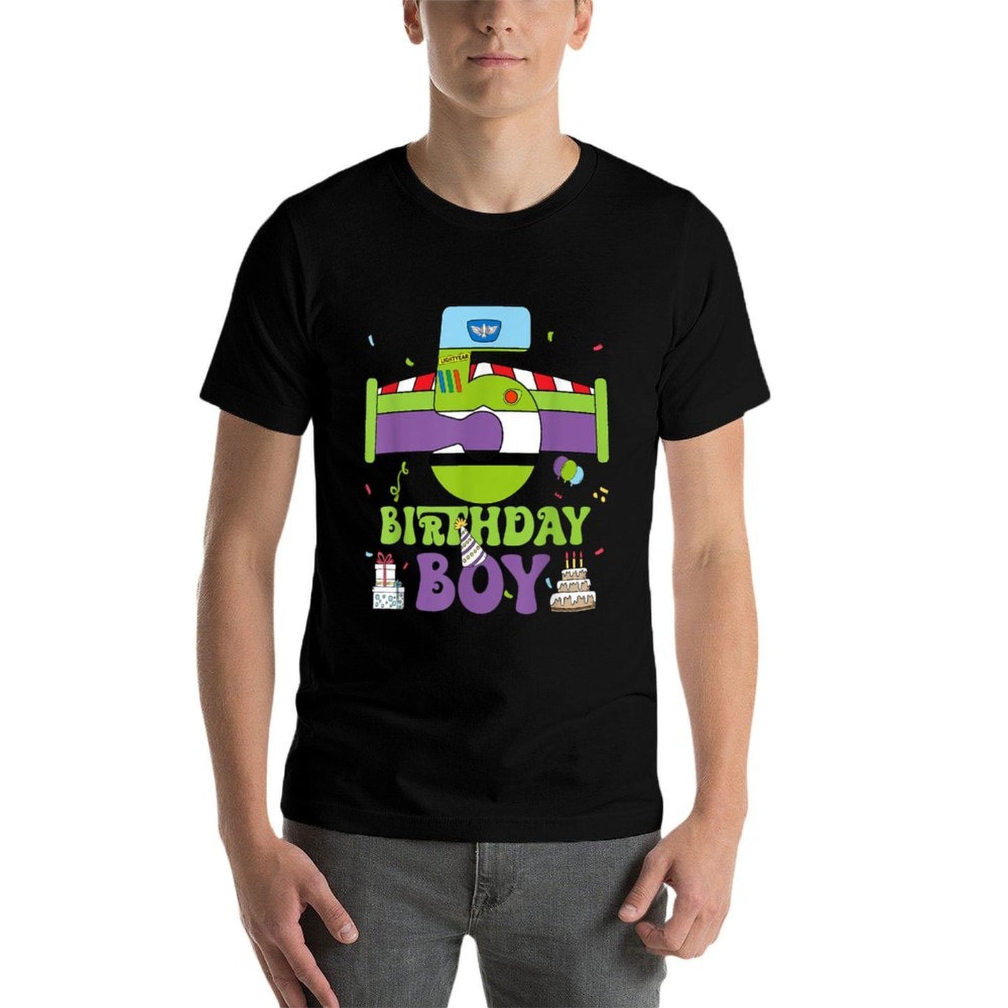 5th Birthday Boy Toy Lover Funny 5 Year Old Story Bday Party Versatile T-Shirt