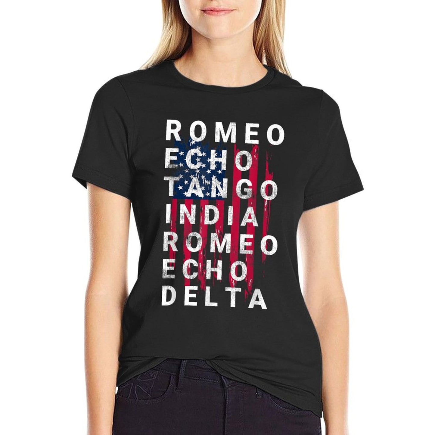 US Army Retired T Phonetic Military Alphabet Gift Relaxed-fit T-Shirt