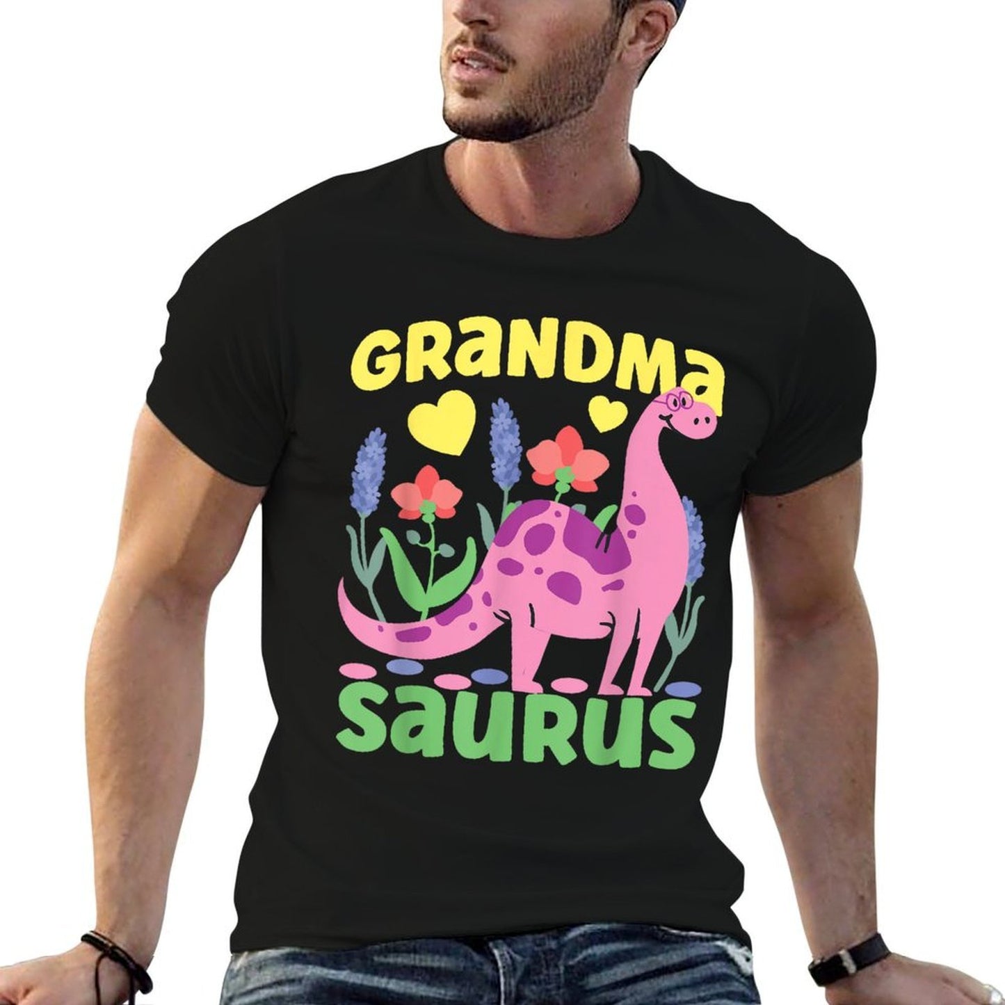 Grandma Saurus Dinosaur For Funny Grandmother Trendy Pattern T-Shirt