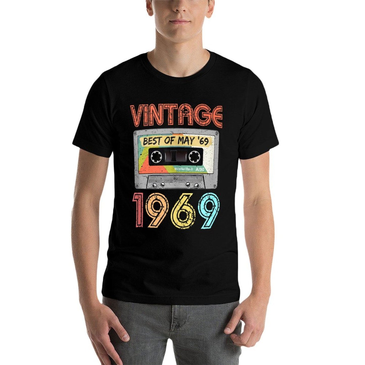 May 1969 50th Birthday Retro Vintage 1969 Birthday High-quality Stitching T-Shirt