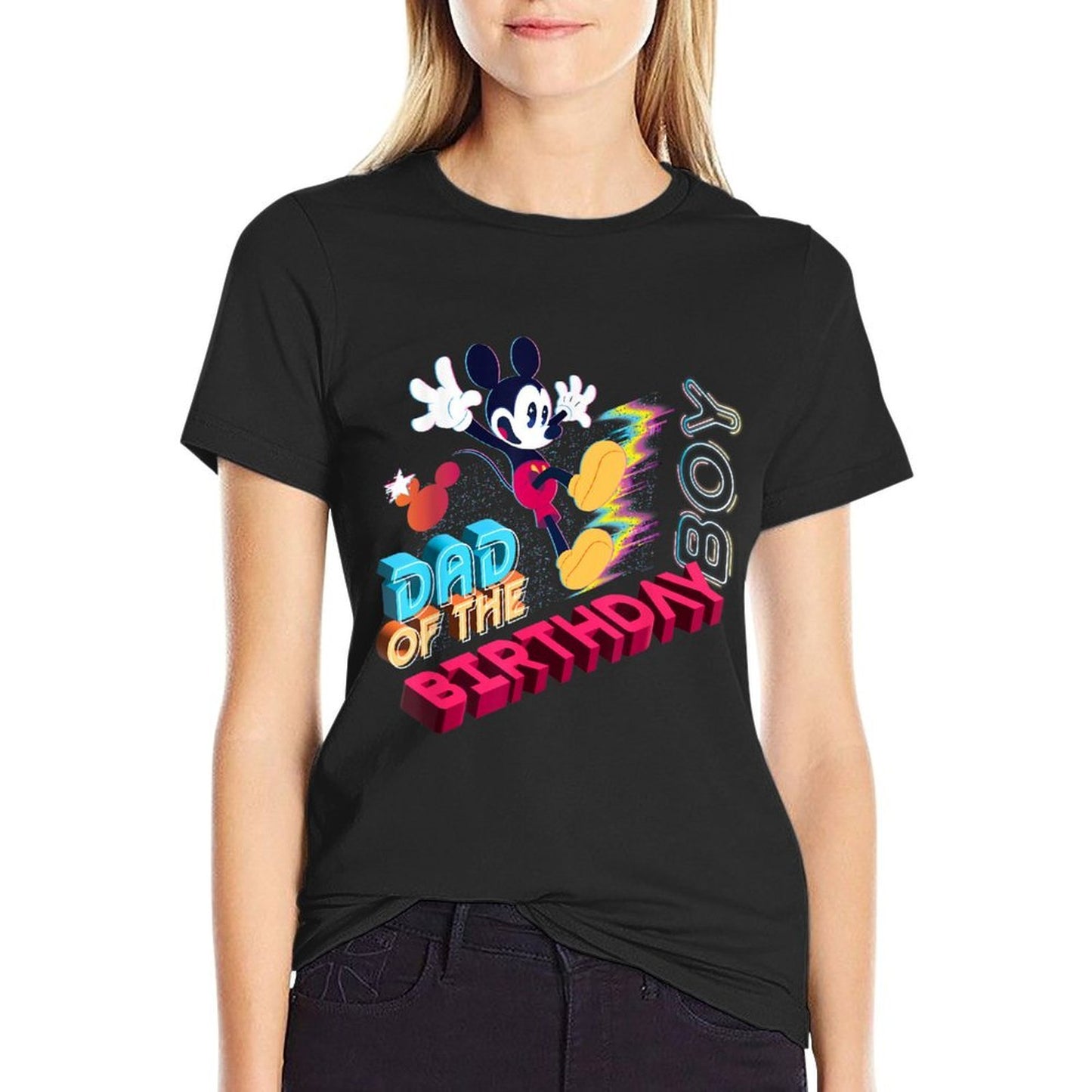 Disney Mickey Mouse Family Star Dad of The Birthday Boy Easy-care T-Shirt
