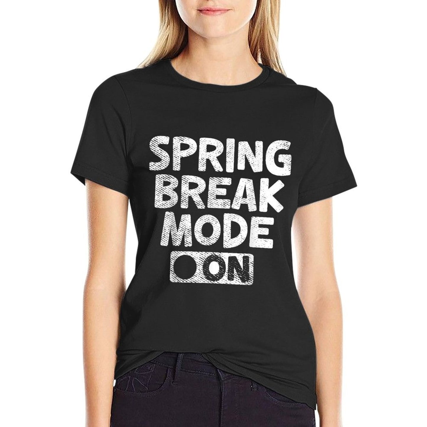 Vintage Spring Break Mode On Funny Teacher Gifts Breathable T-Shirt