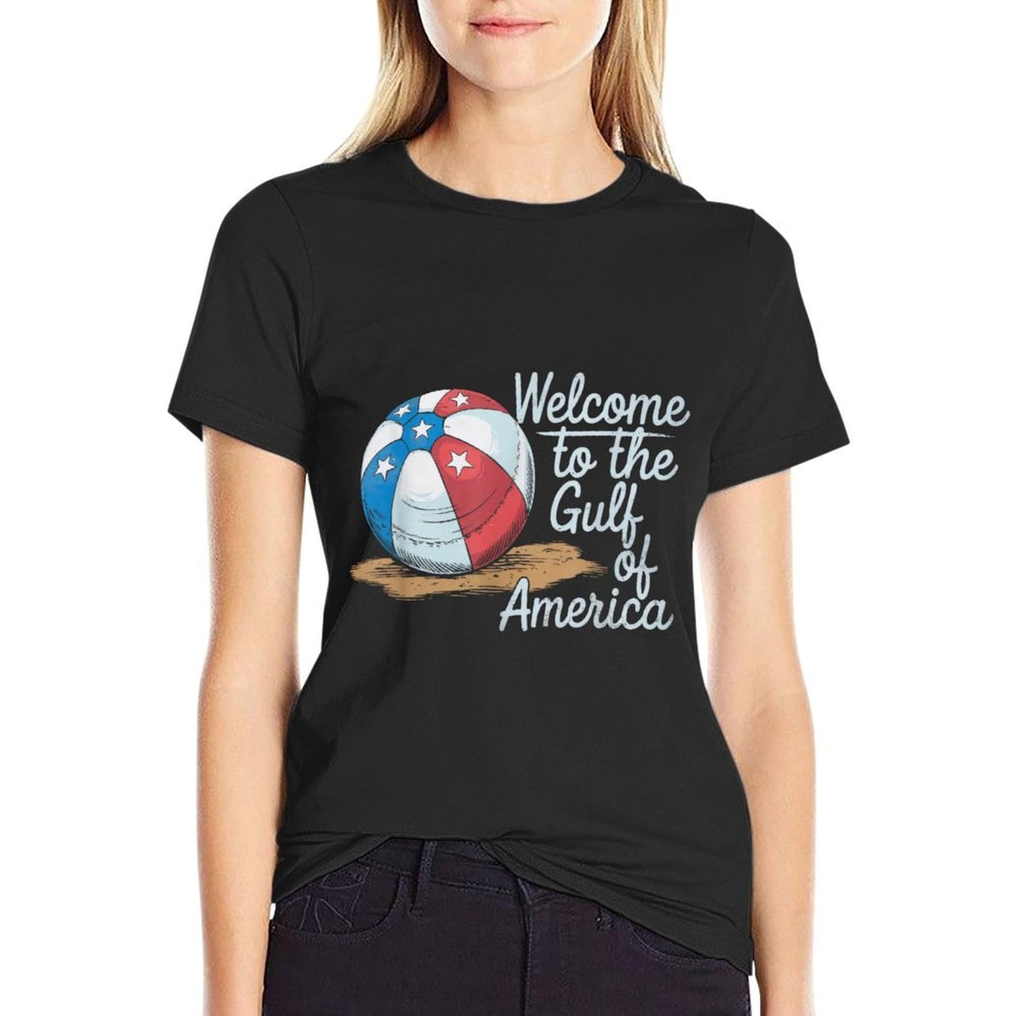 Gulf Of USA America Gift Men Women Flag Beach Vintage-inspired T-Shirt