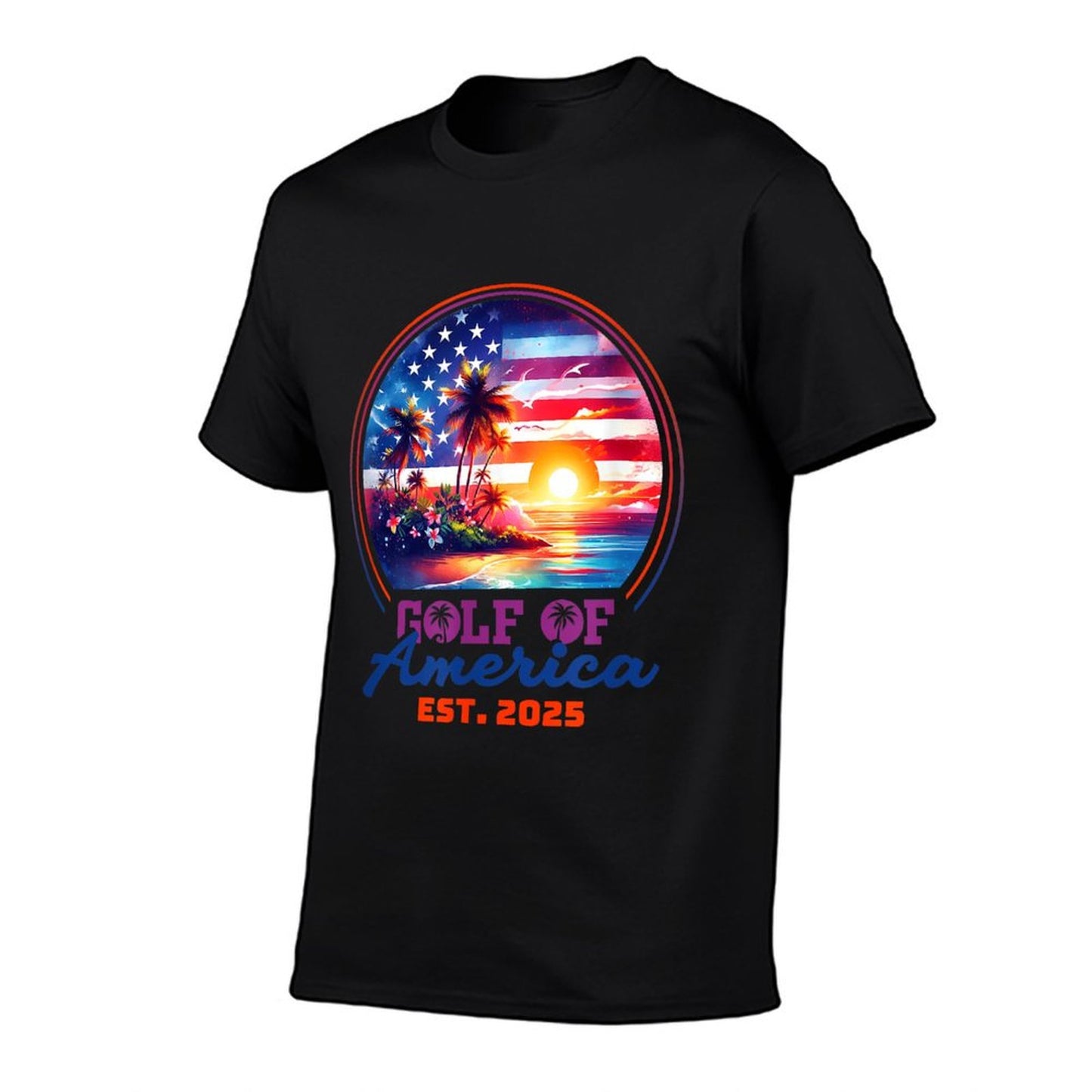 Funny USA America Shirt Gulf Of Us America Est 2025 Polyester Blend T-Shirt