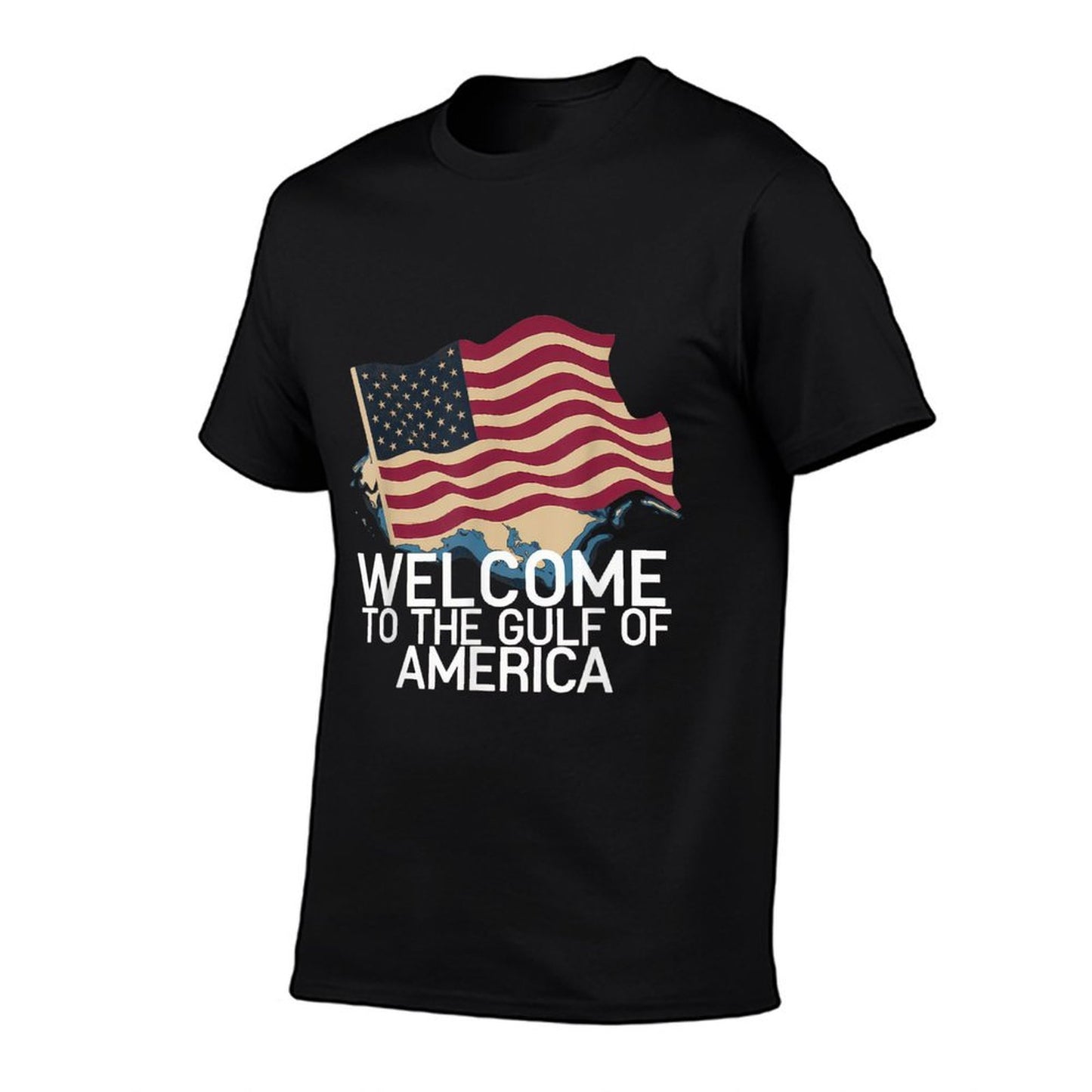 Gulf Of USA America Gift Men Women Flag Beach Relaxed-fit T-Shirt