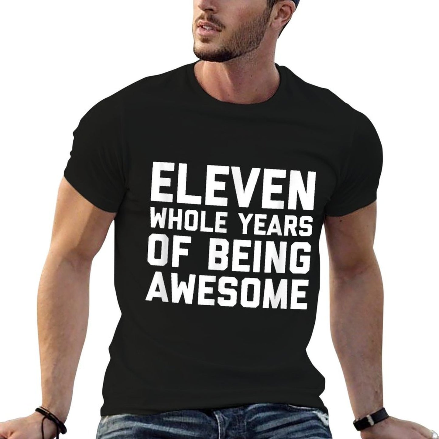 11th Birthday Gift Age 11-Year-Old Boy Girl Grandson Slim-fit Cut T-Shirt