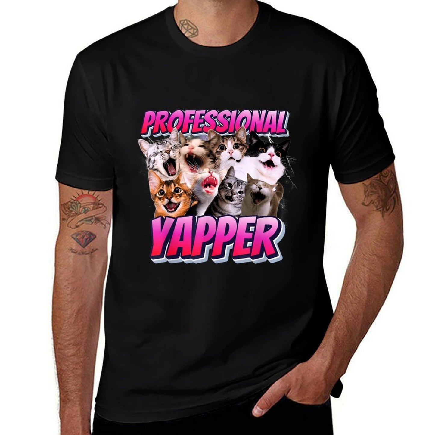 Professional Yapper Cat Funny Weird Specific Meme Lightweight T-Shirt