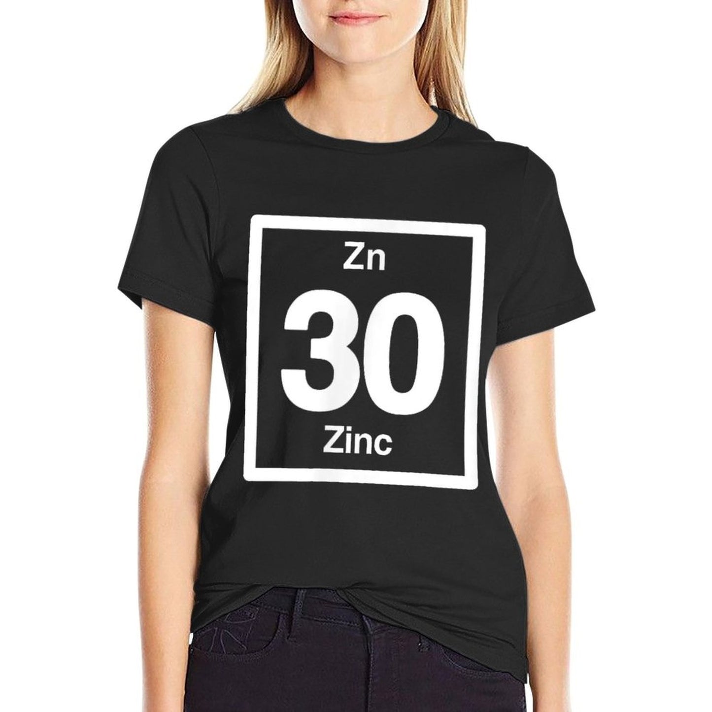 Zinc Zn, Periodic Table Elements, 30th Birthday Science Versatile T-Shirt