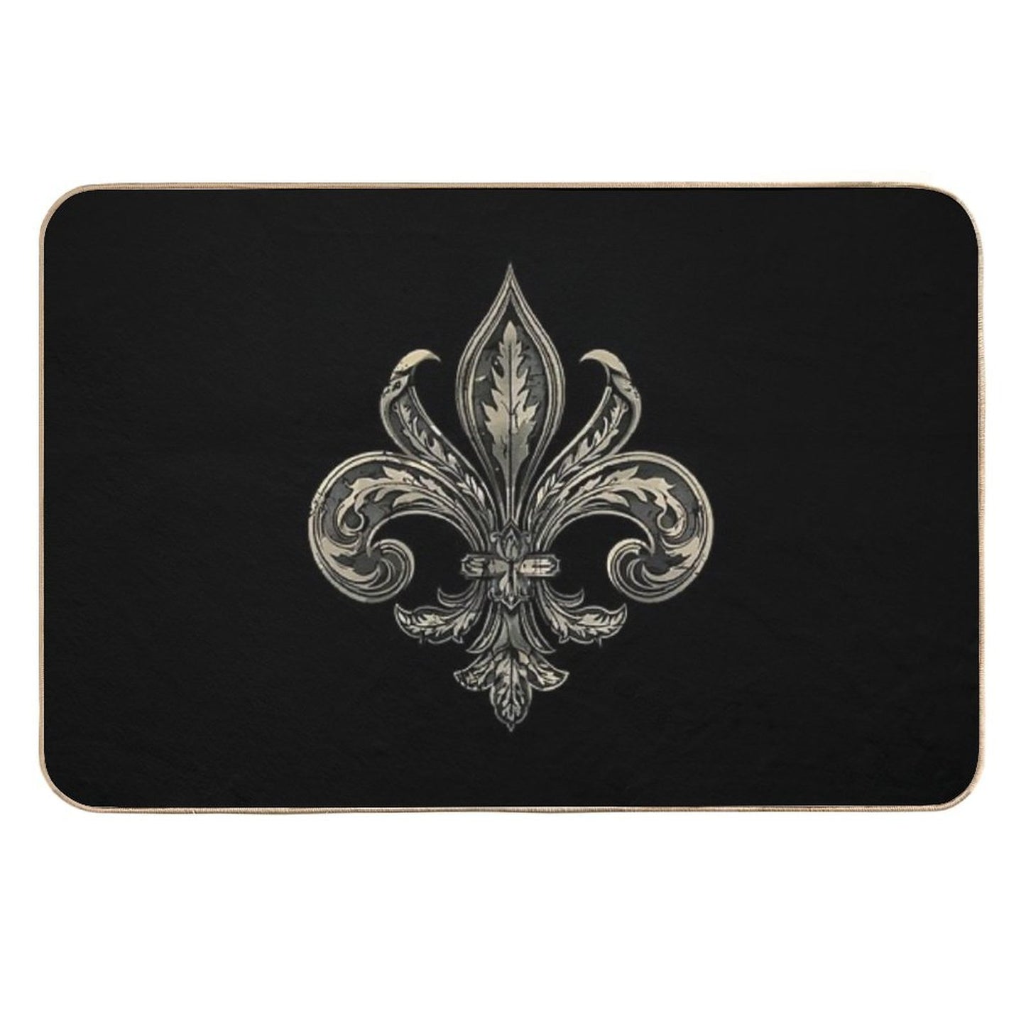 Fleur De Lis Ornate Pet-Safe Bath Mat