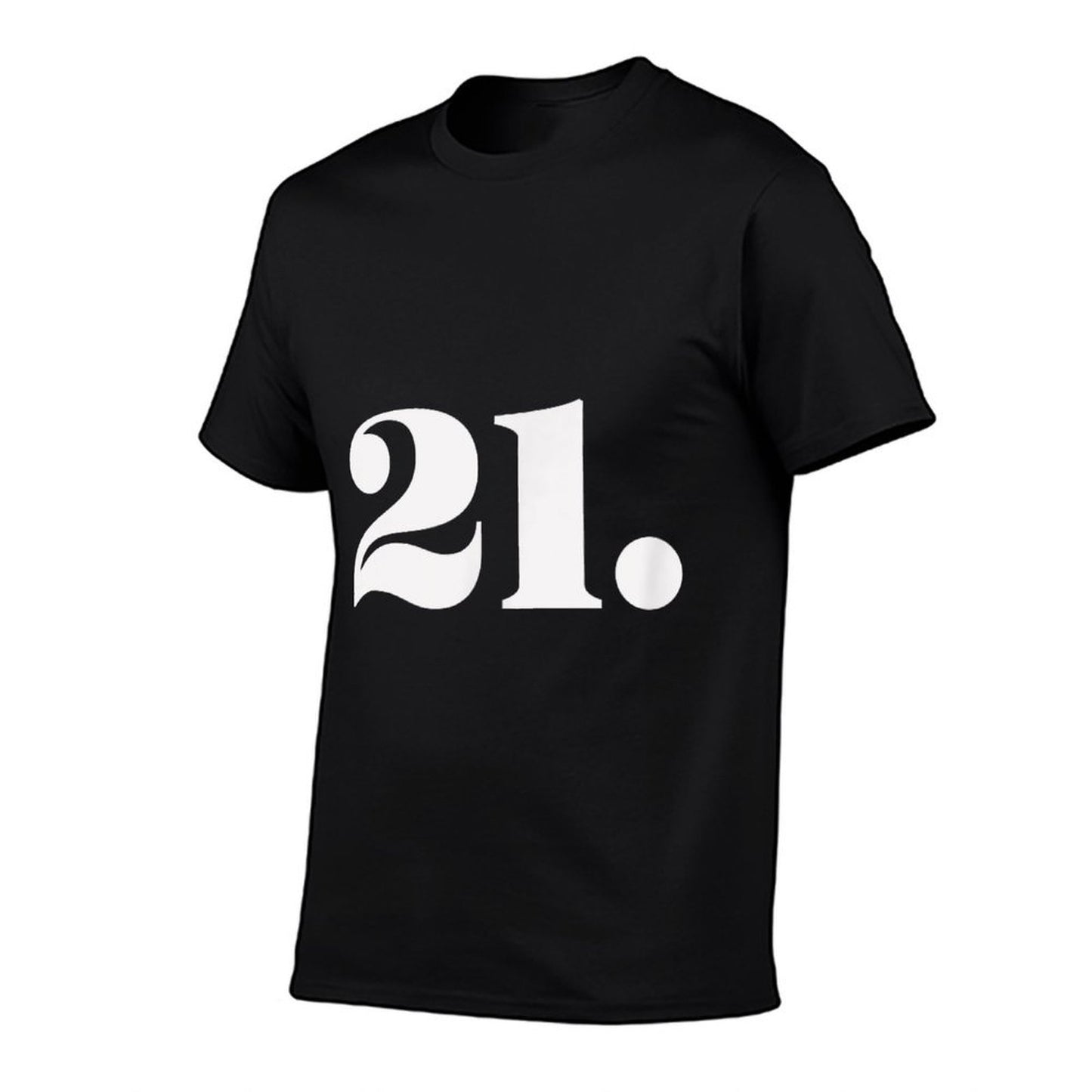 21st Birthday - 21 Year Old - Number 21 Rolled Sleeves T-Shirt