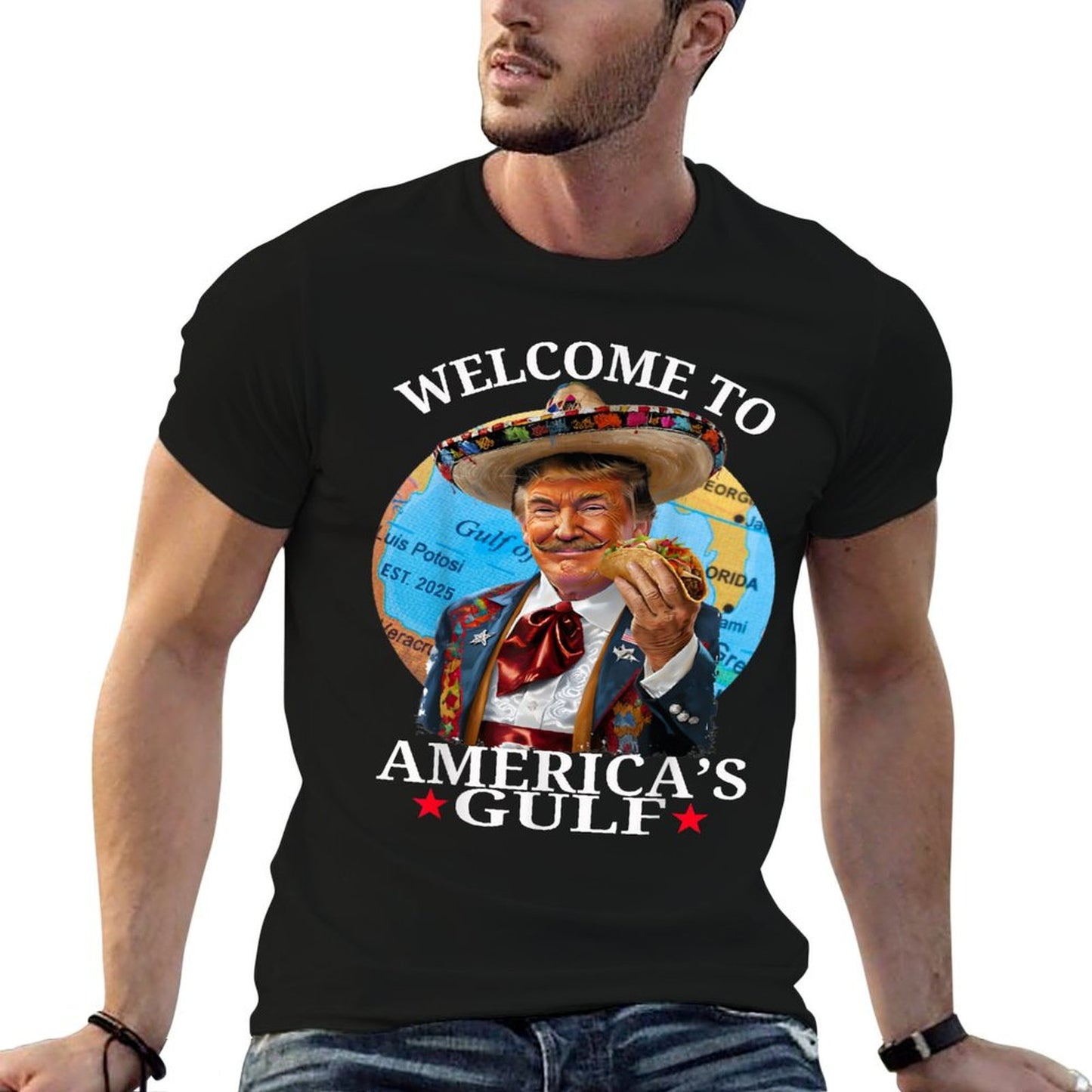 Funny Trump America's Gulf Est 2025 Trump Merchandise Versatile T-Shirt