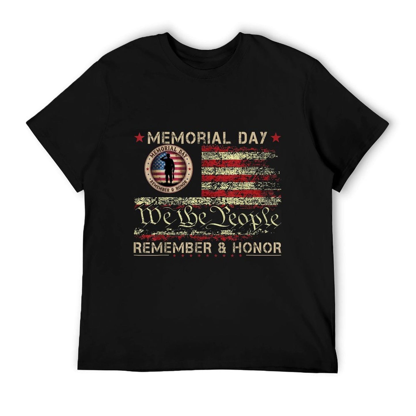 Veterans Day 2025 USA Memorial Day Red Poppy Flower Military Summer-ready Fabric T-Shirt