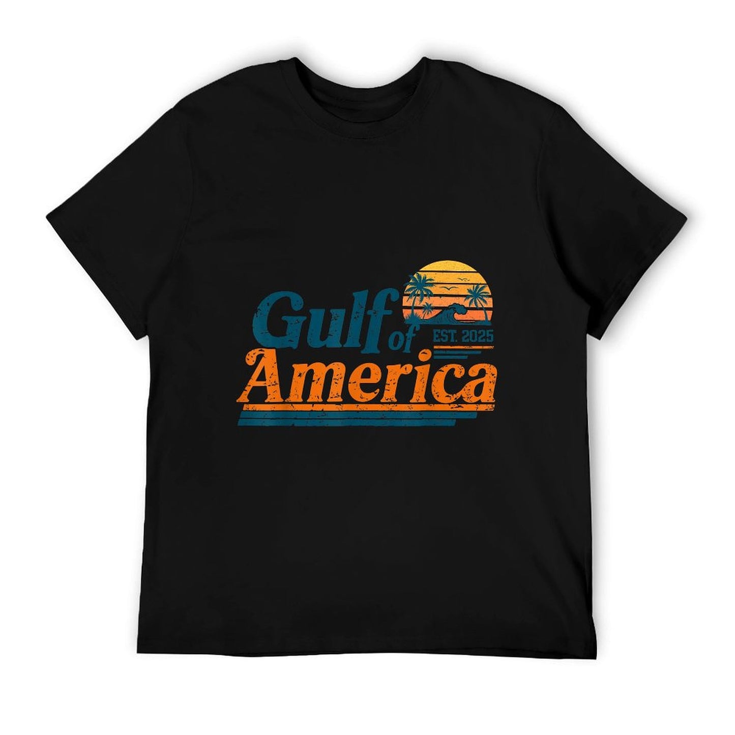 Retro Vintage Gulf Of US America 2025 American Gifts High-quality Stitching T-Shirt