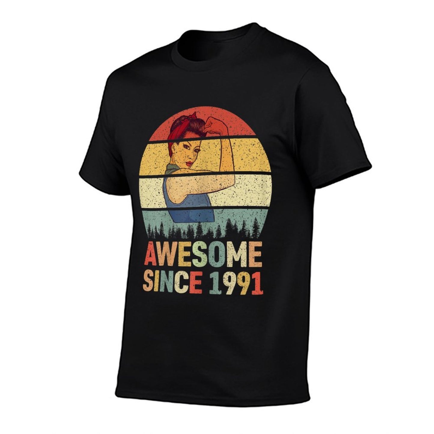 Womens Vintage Awesome Since 1991 Women Gift Retro 30th Birthday Lightweight T-Shirt