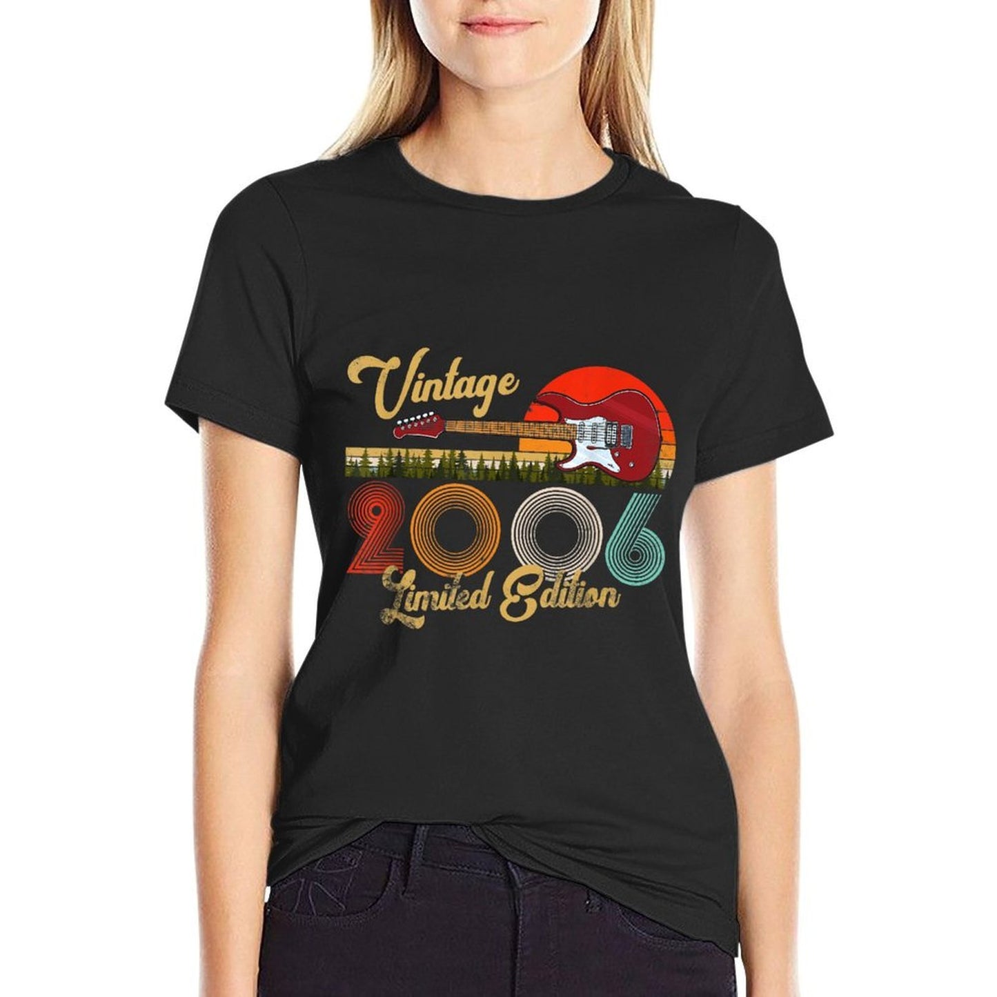 17 Year Old Gift Vintage 2006 Guitar Player 17th Birthday Odor-resistant T-Shirt