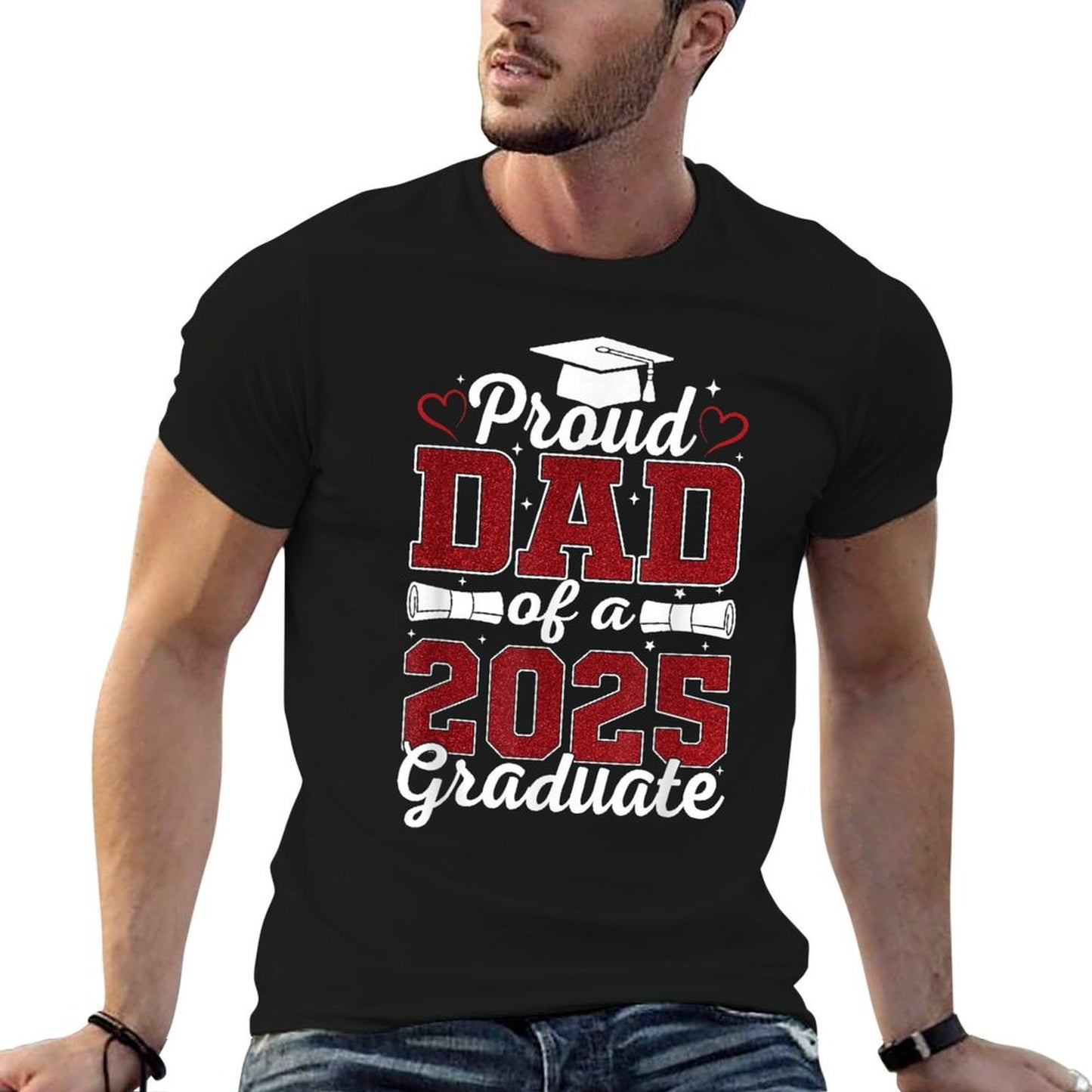 Proud Dad of A 2025 Graduate Senior Class of 2025 Graduation Odor-resistant T-Shirt