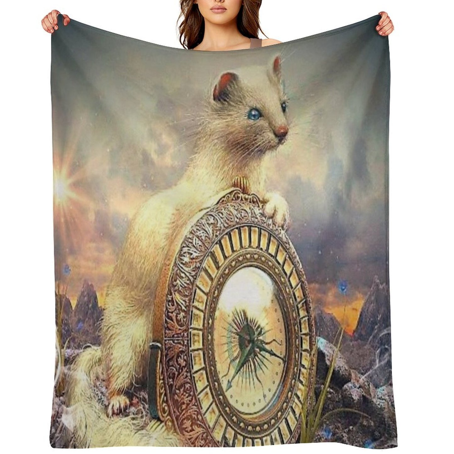 His Dark Materials - Pan & Alethiometer Durable Throw Blanket