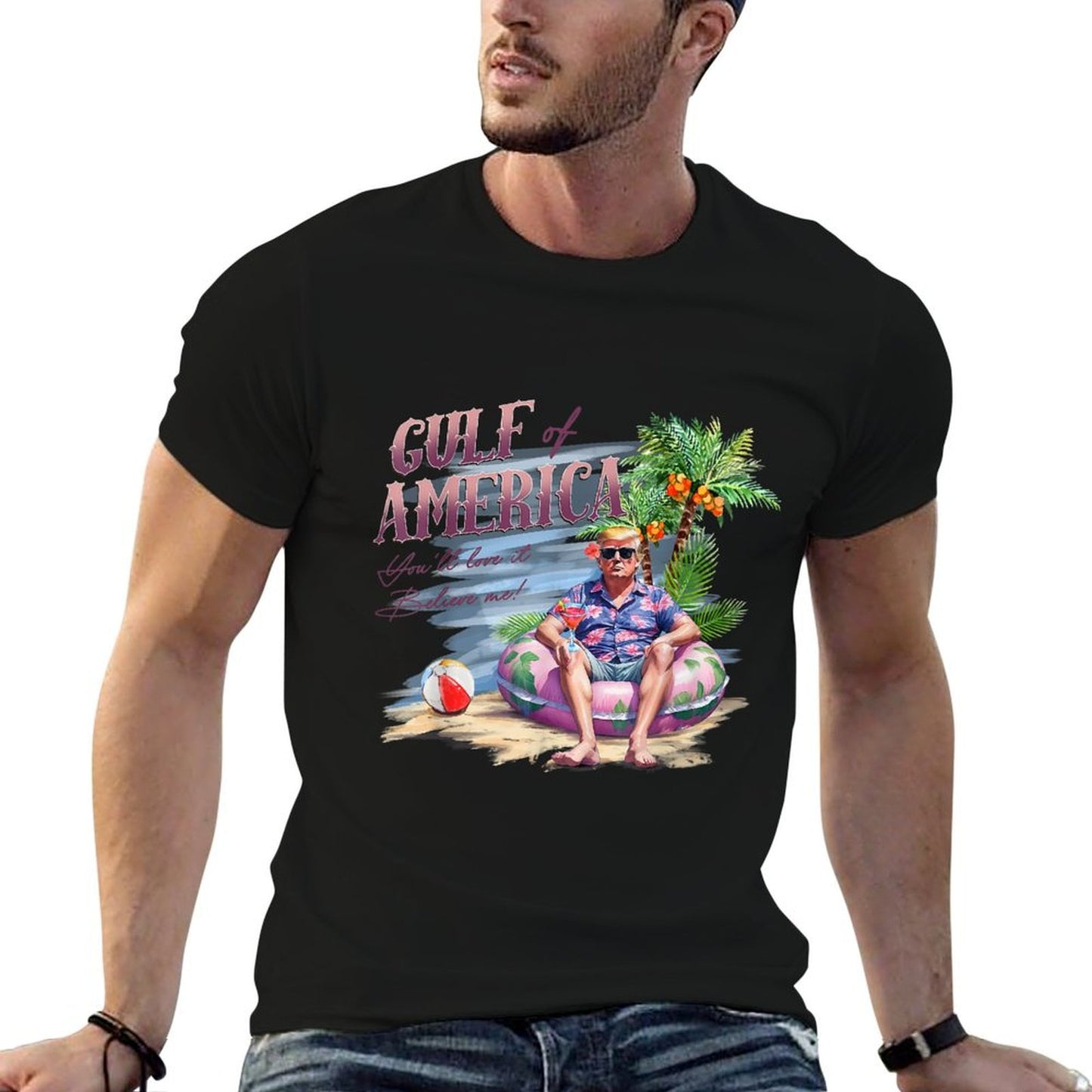 Gulf of USA America Vintage Beach America's Gulf Mexico Wrinkle-resistant T-Shirt
