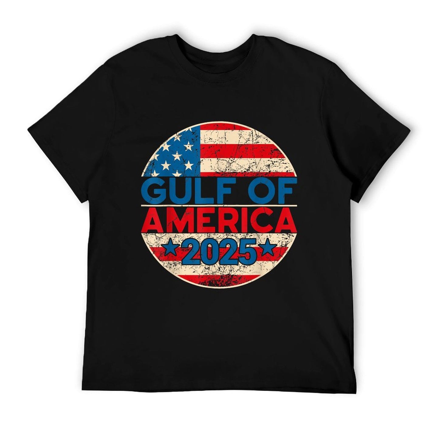 Vintage Gulf of United States of America Patriotic Flag Breathable T-Shirt