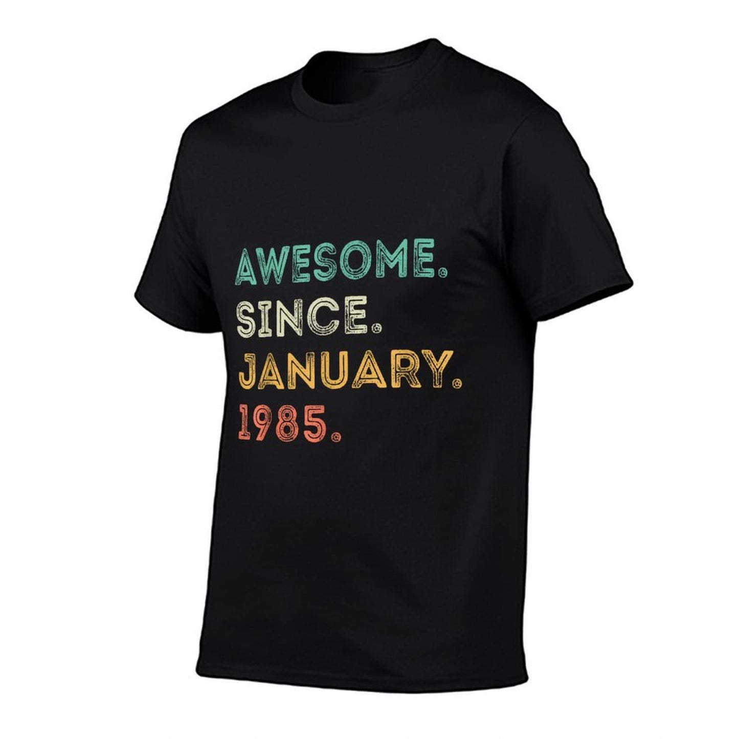 40 Years Old Awesome Since January 1985 40th Birthday Rolled Sleeves T-Shirt