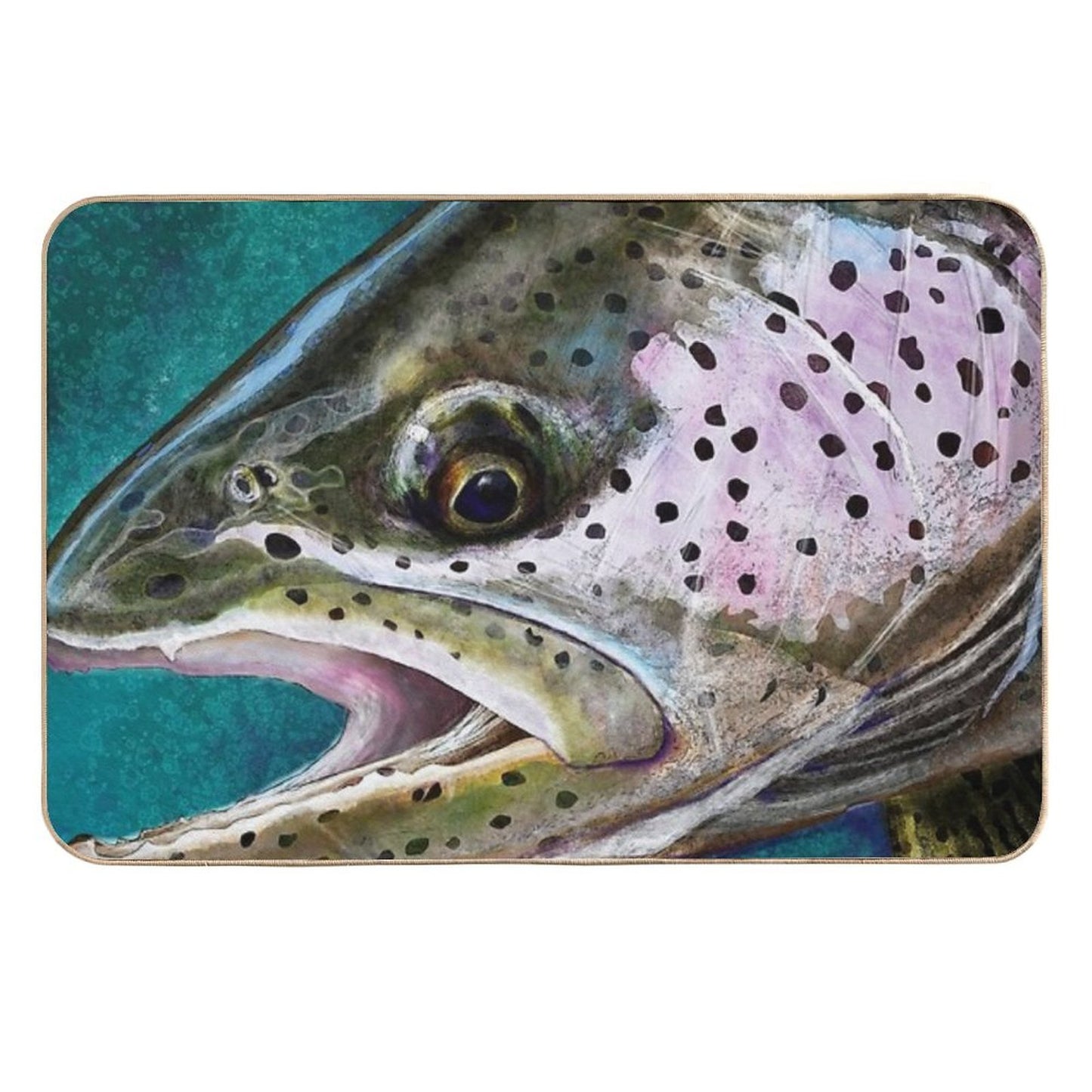 The Steelhead Trout Easy Maintenance Bath Mat