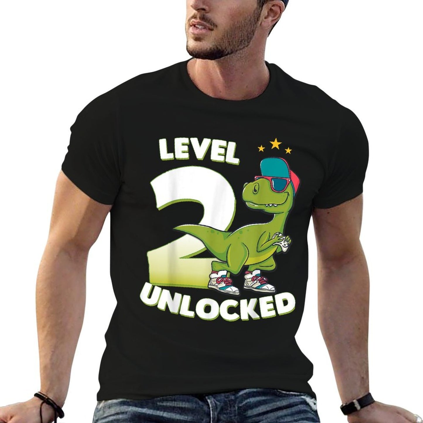 2nd Birthday T Dinosaur Rex 2 Years Old Boys Gift Classic T-Shirt