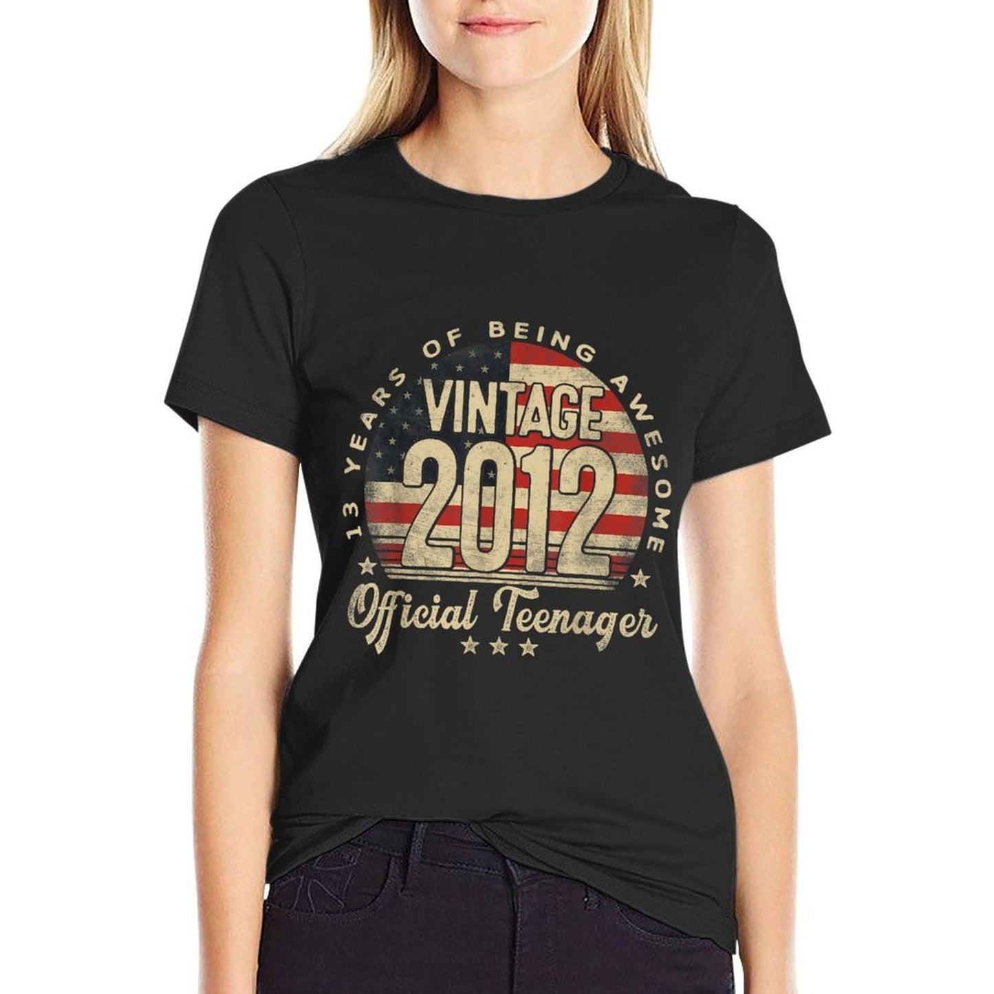 Vintage 2012 Officialnager 13-Year-Old Gifts USA Cotton T-Shirt