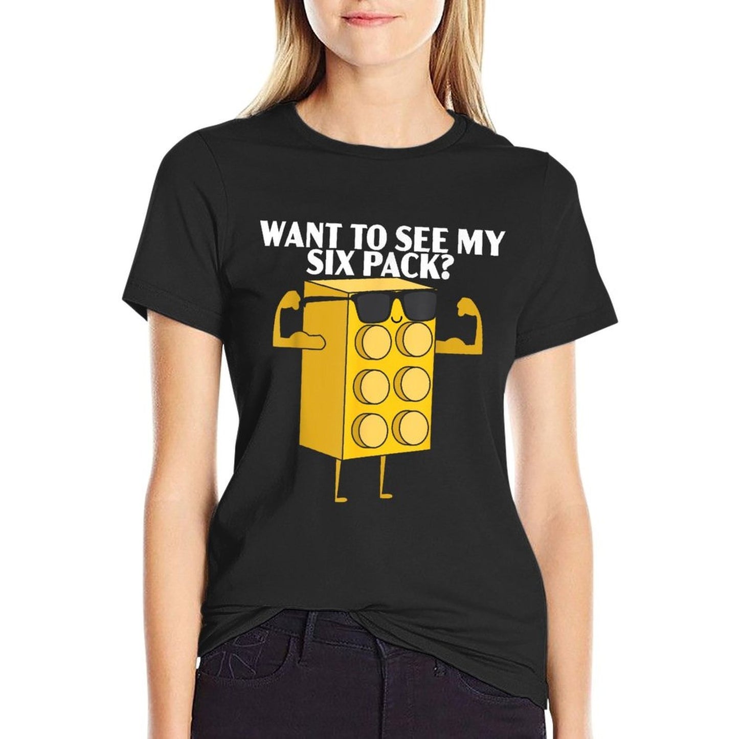 Want To See My Six Pack Bricks Lover Master Builder Versatile T-Shirt