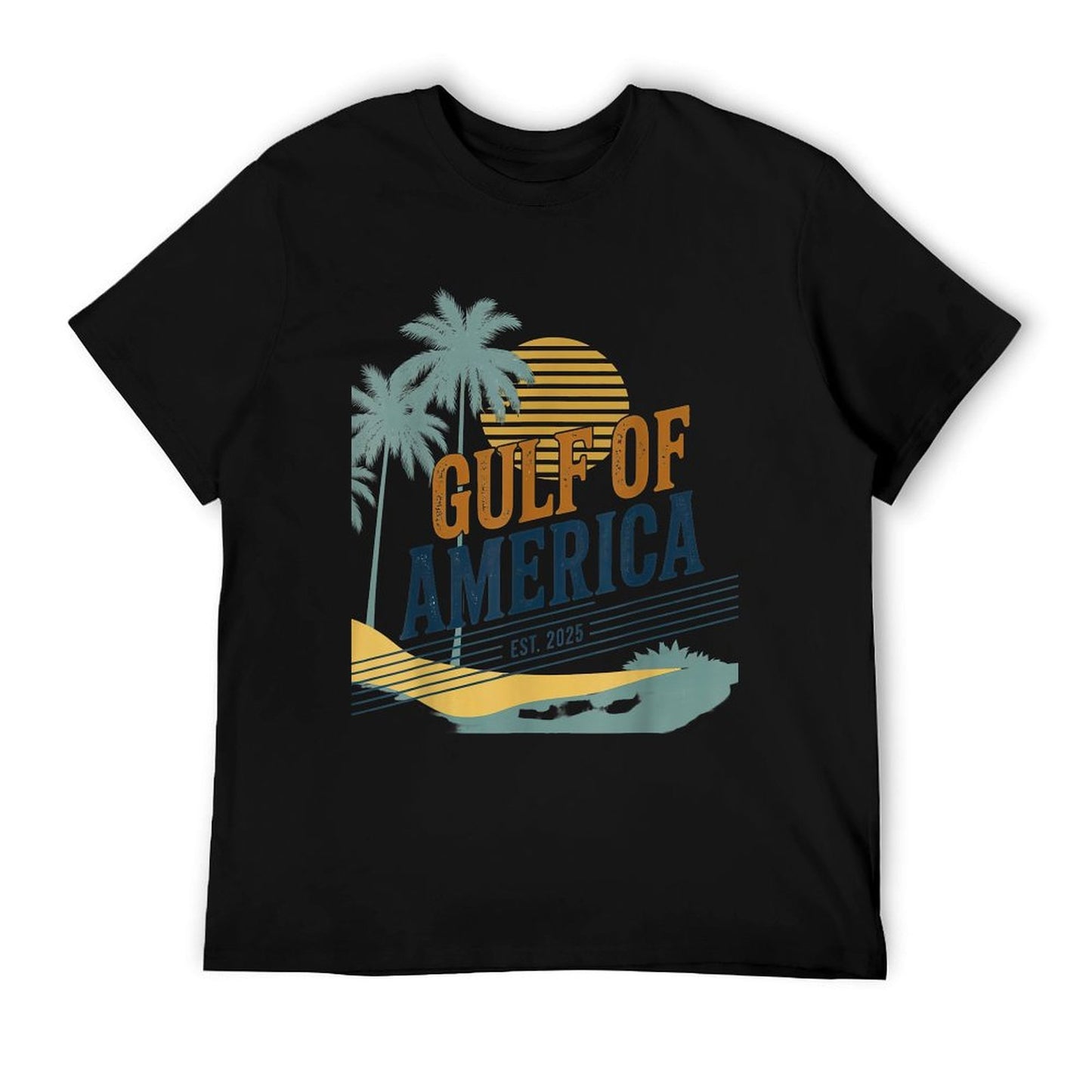 Retro Vintage Gulf Of USA America Est 2025 Gulf Mexico Soft T-Shirt
