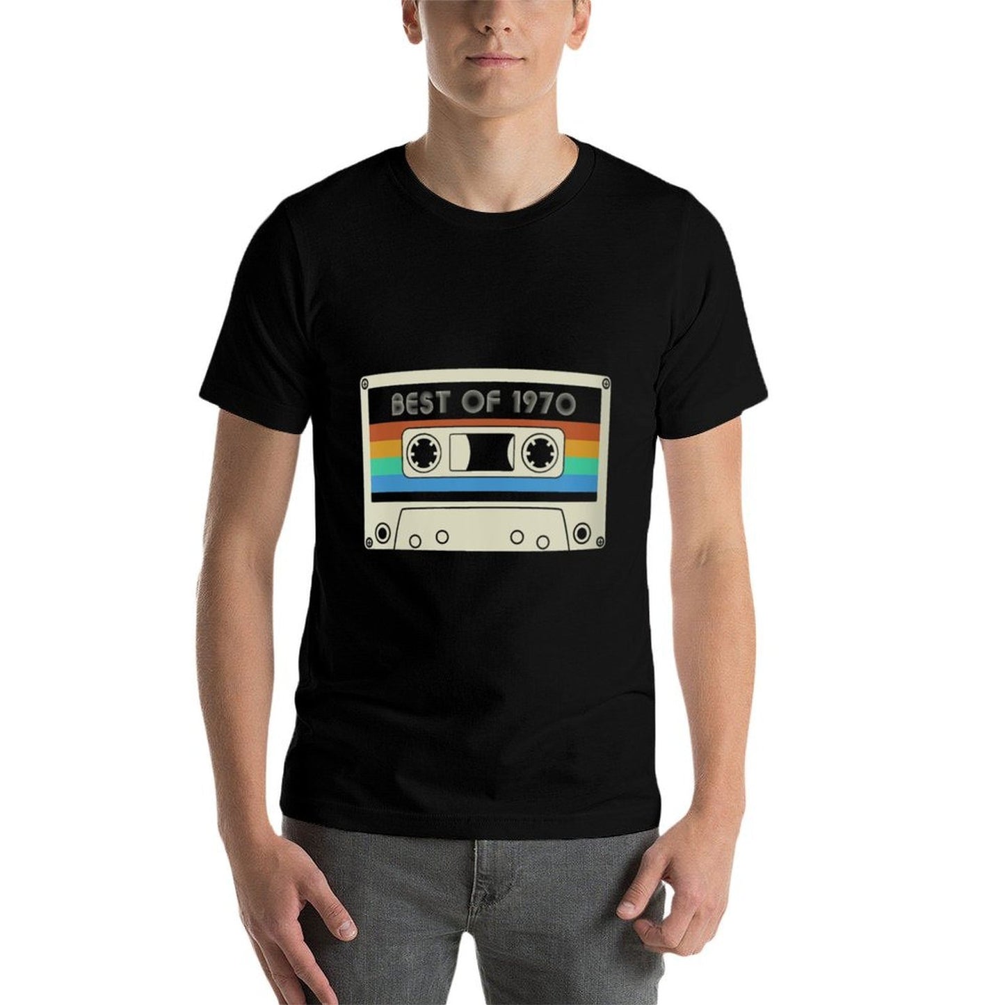 Womens Vintage Best of 1970 50th Birthday Cassette Tape Cotton T-Shirt
