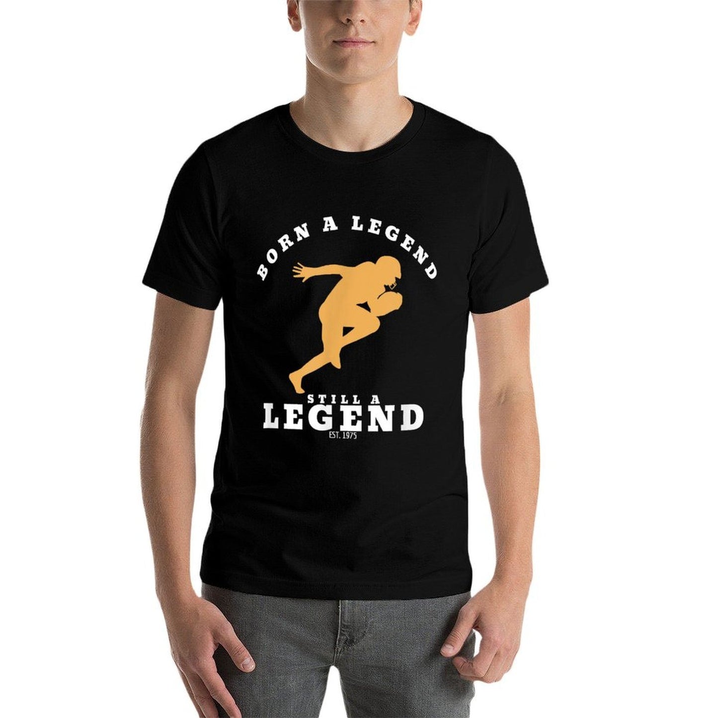 50th Birthday Gift For Men - Football Born Legend 1975 High-quality Stitching T-Shirt