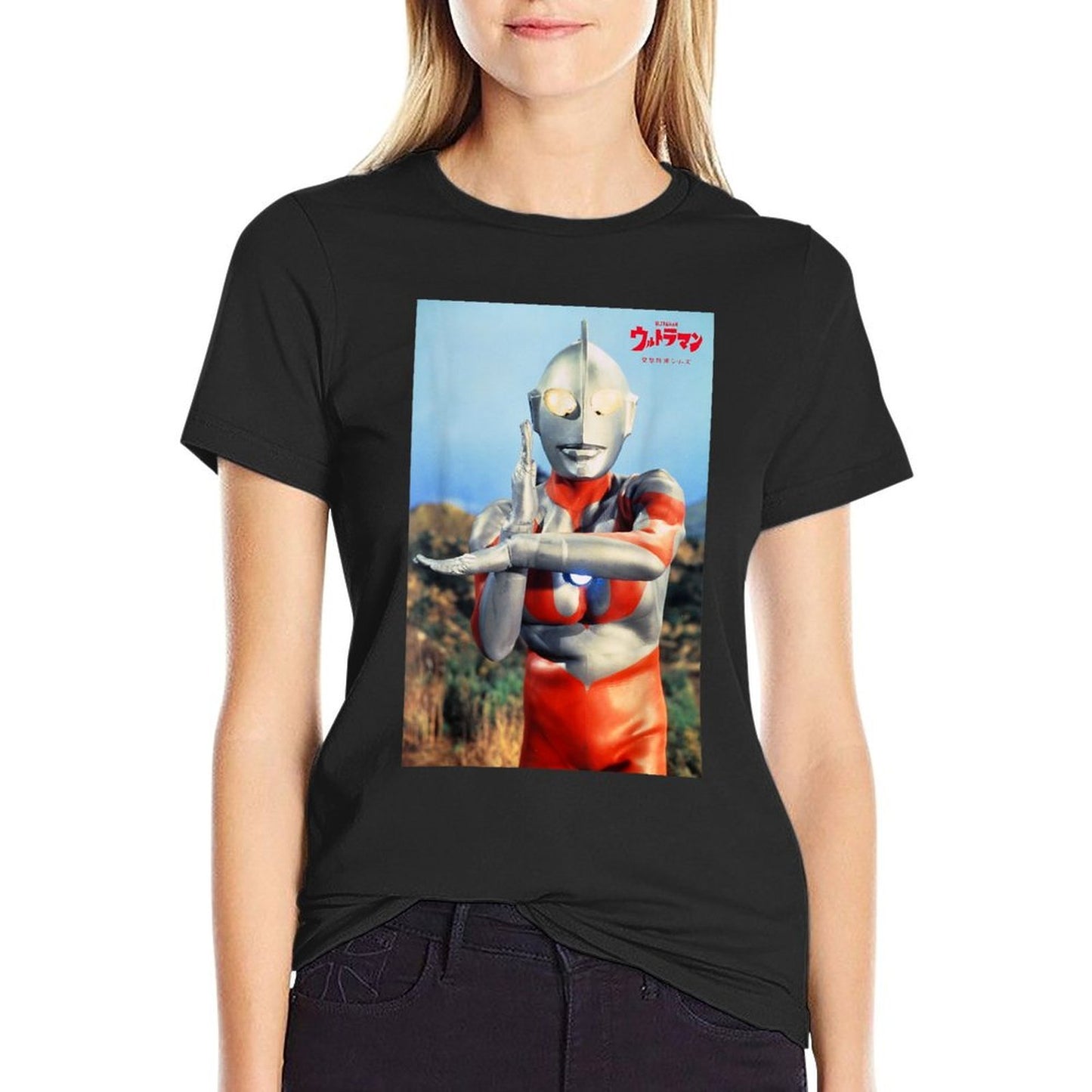 ULTRAMAN Fantasy Tokusatsu Series Classic Spacium Beam Pose Odor-resistant T-Shirt