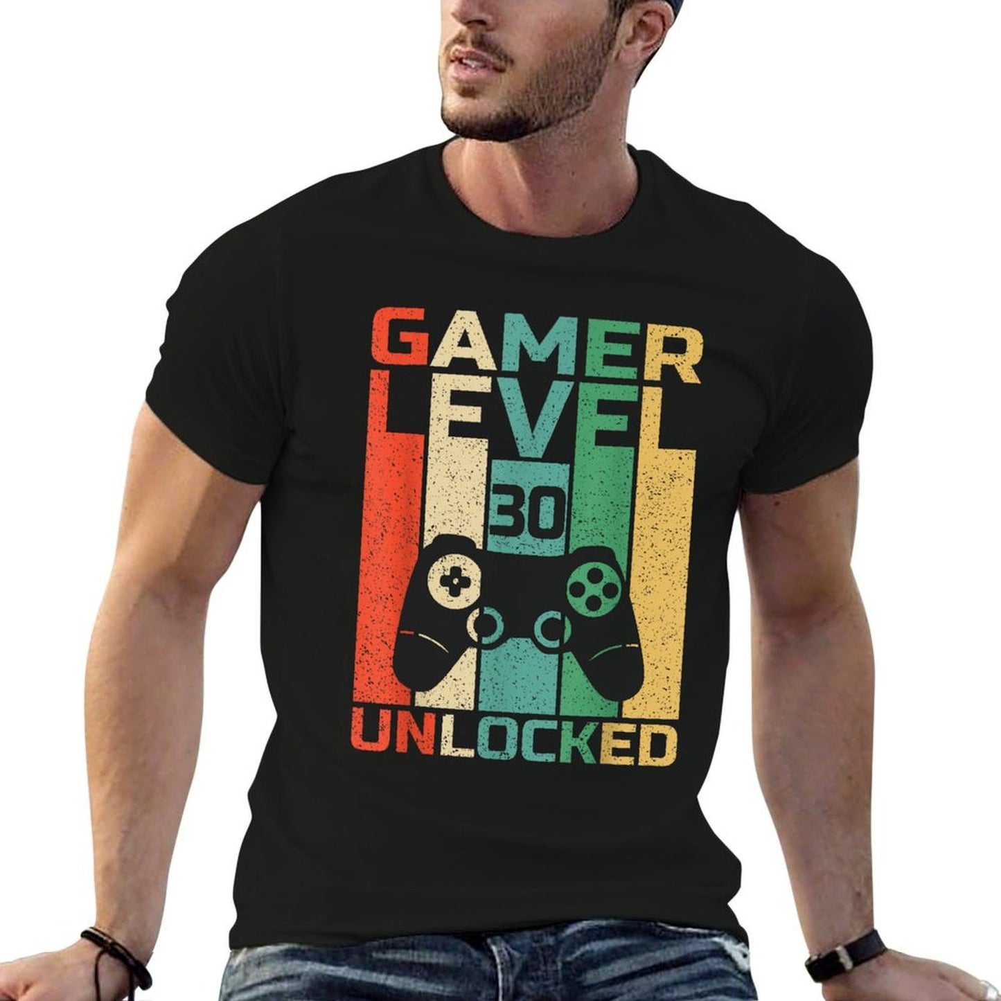 30th Birthday Gamer T Level 30 Unlocked Gamer Birthday Comfortable T-Shirt