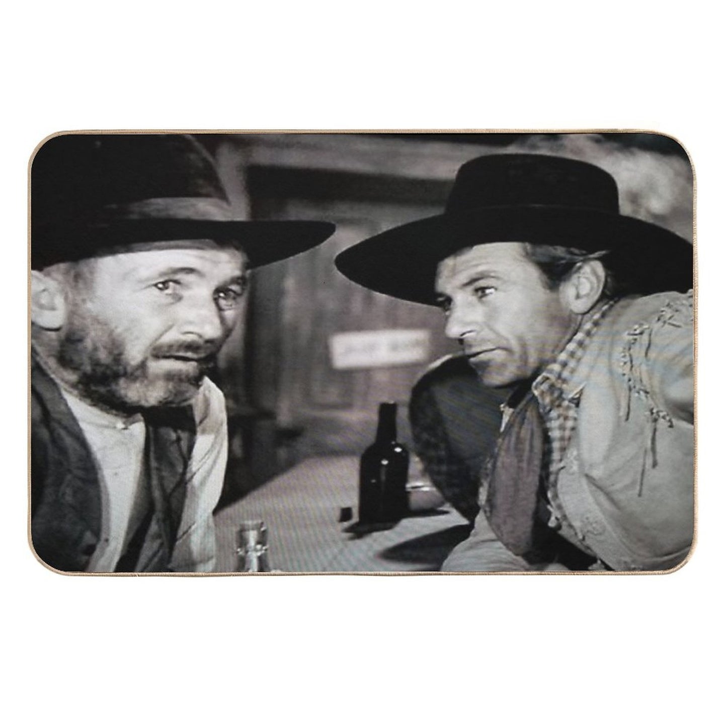Gary Cooper And Walter Brennan in The Westerner Easy Maintenance Bath Mat