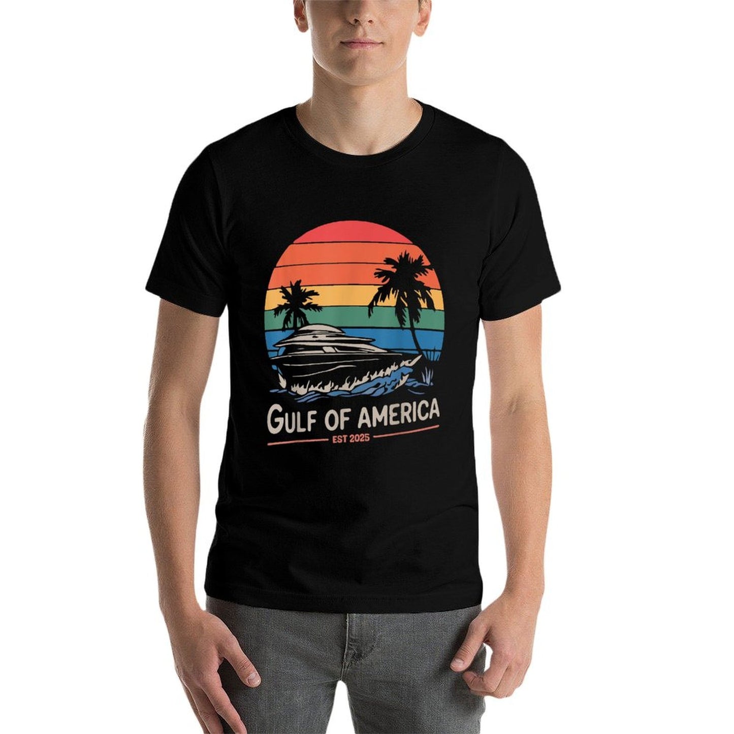 Gulf of US America 2025 Retro Vintage Versatile T-Shirt