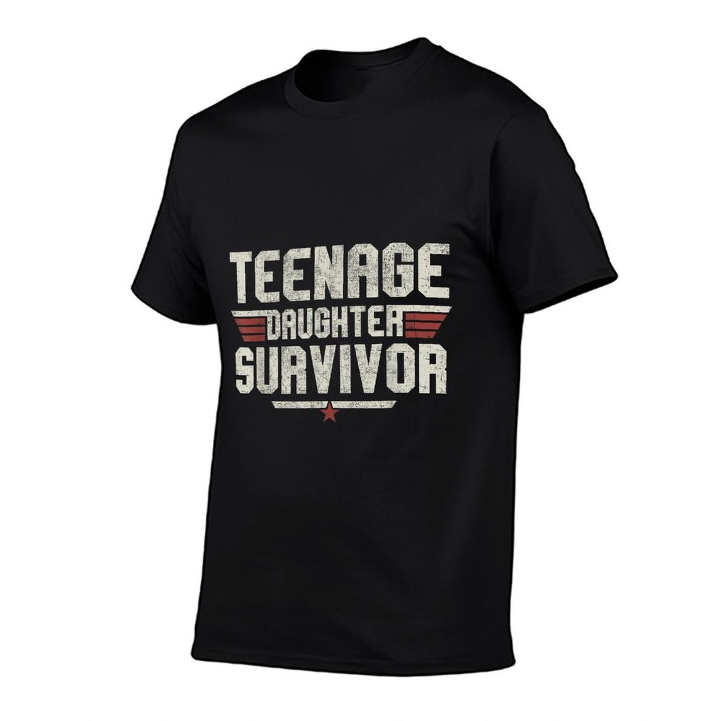 Teenage Daughter Survivor Vintage Dad Mom Fathers Day Gift Summer-ready Fabric T-Shirt