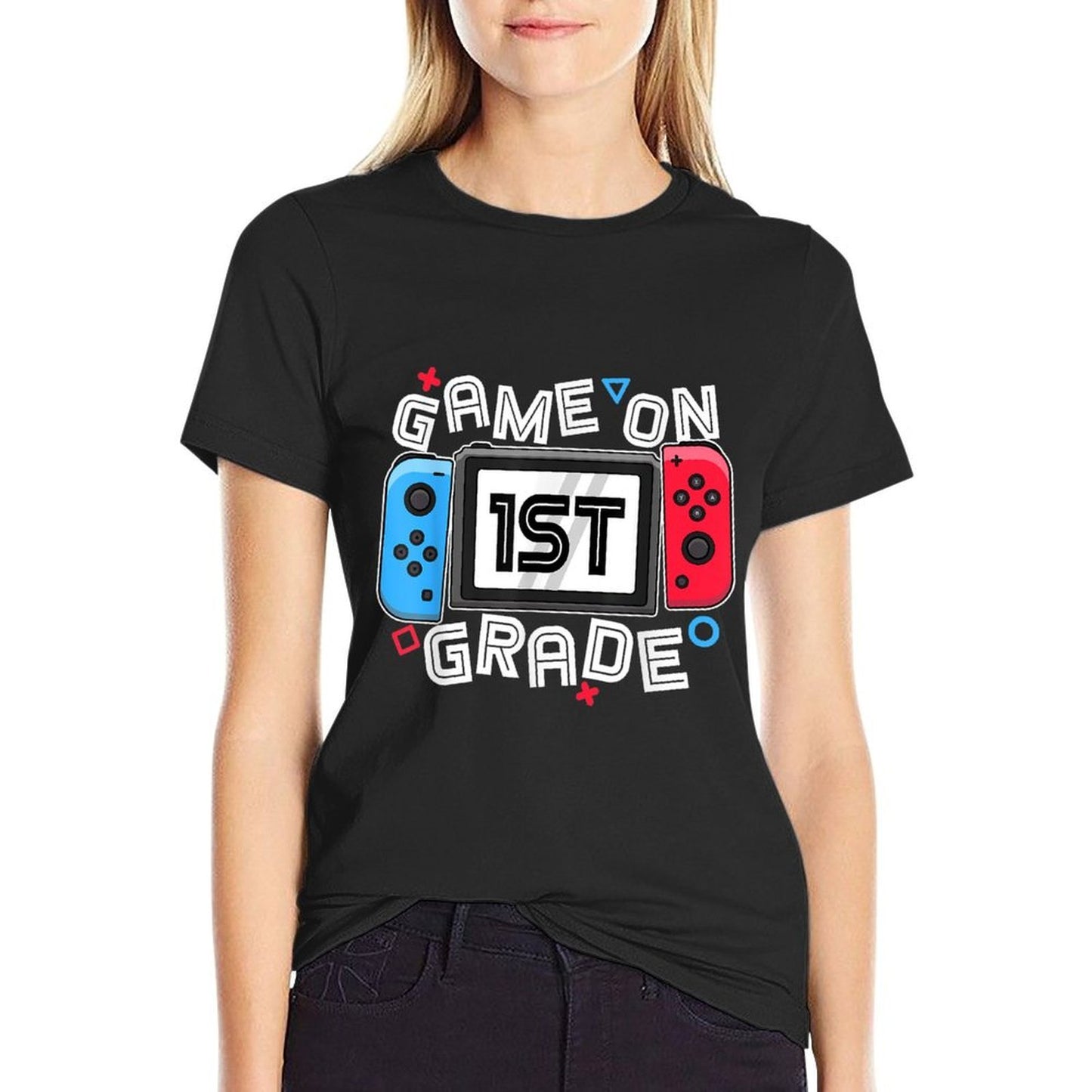 Game On 1st Grade Back To School Funny Gamer Kids Boys Durable T-Shirt