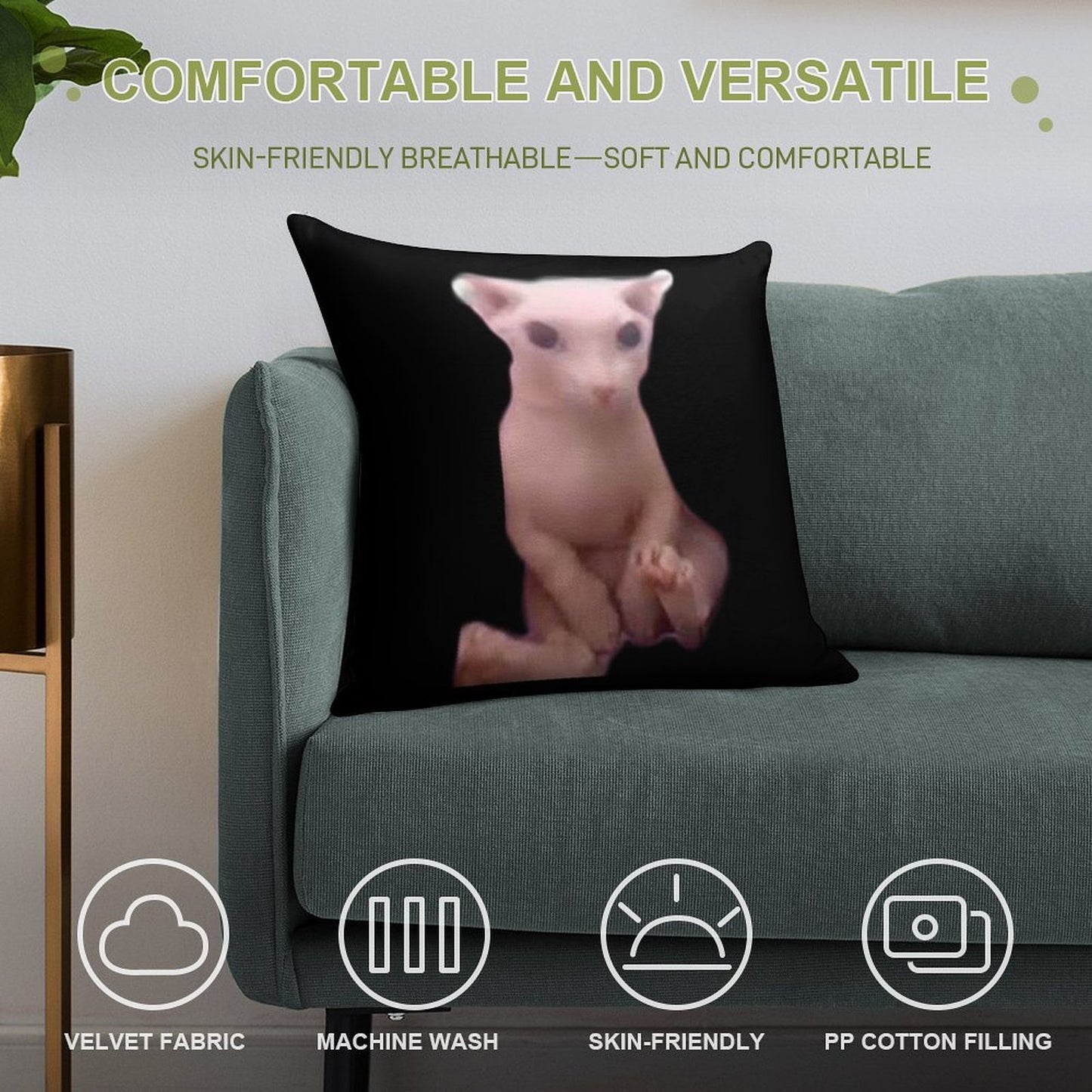 Bingus Soft Bedroom Essential Throw Pillow