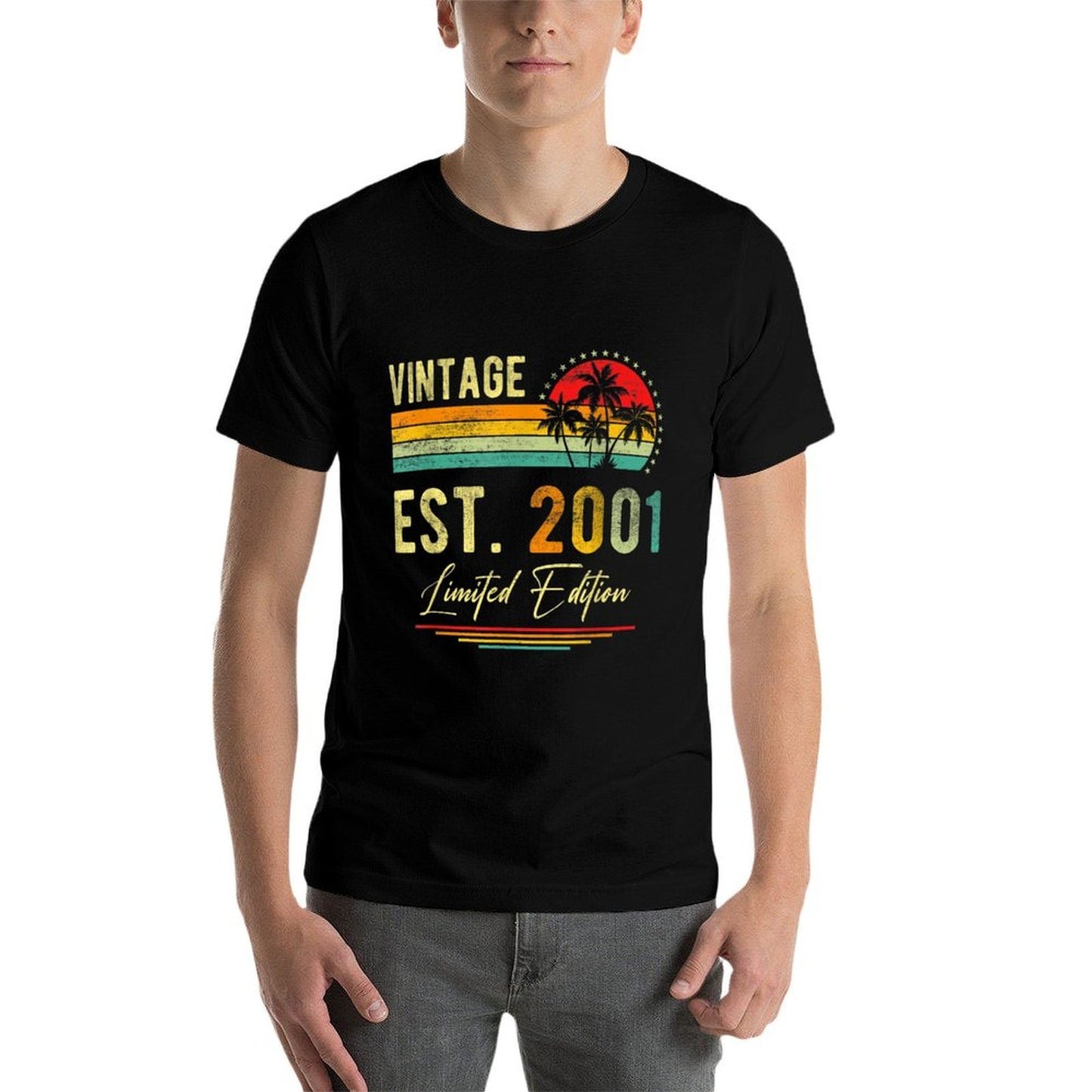 Vintage 2001 Retro 21 Years Old Being Awesome 21st Birthday Durable T-Shirt